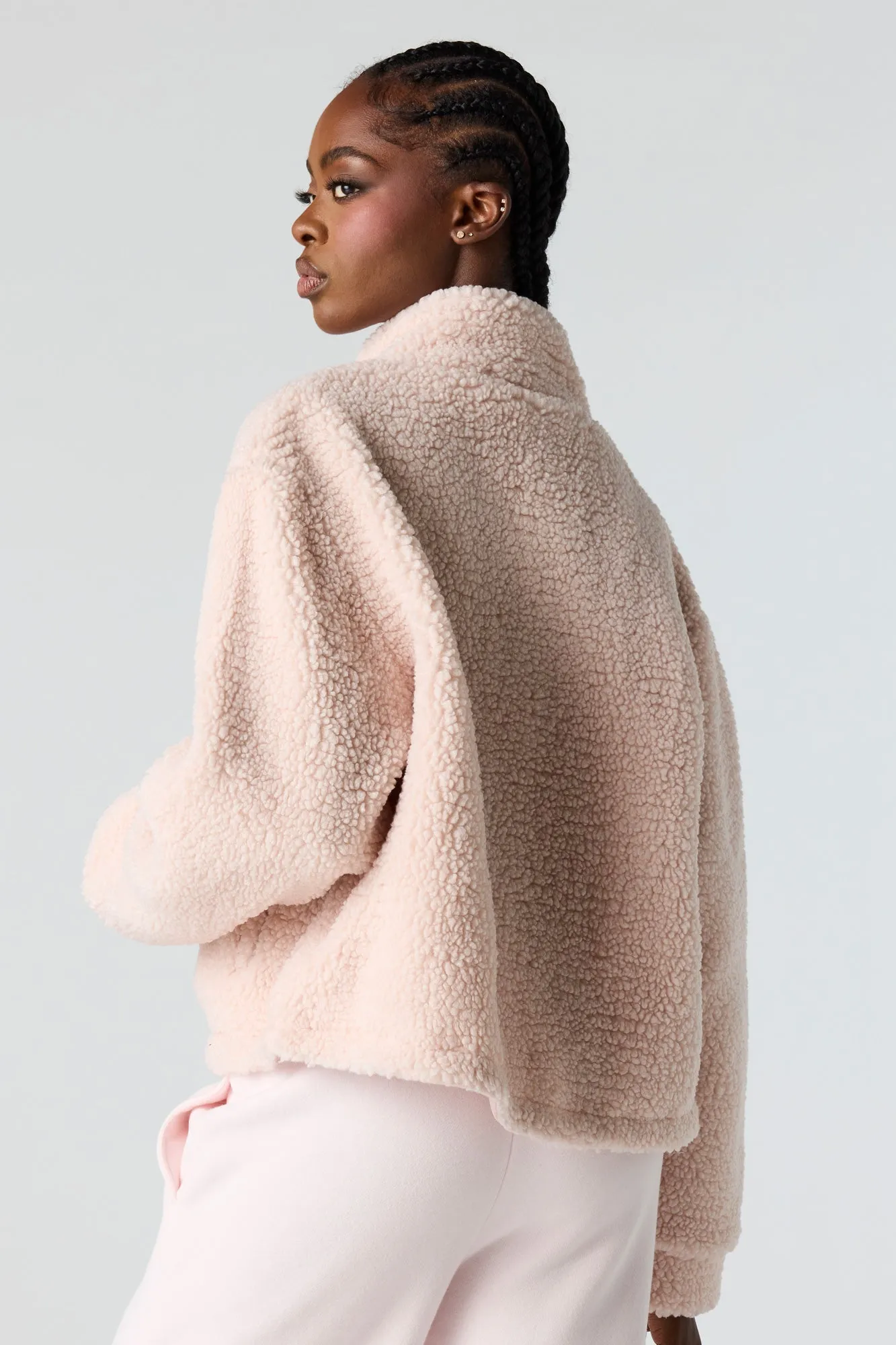 Sherpa Zip-Up Jacket sold by Urban Planet product image thumbnail 2