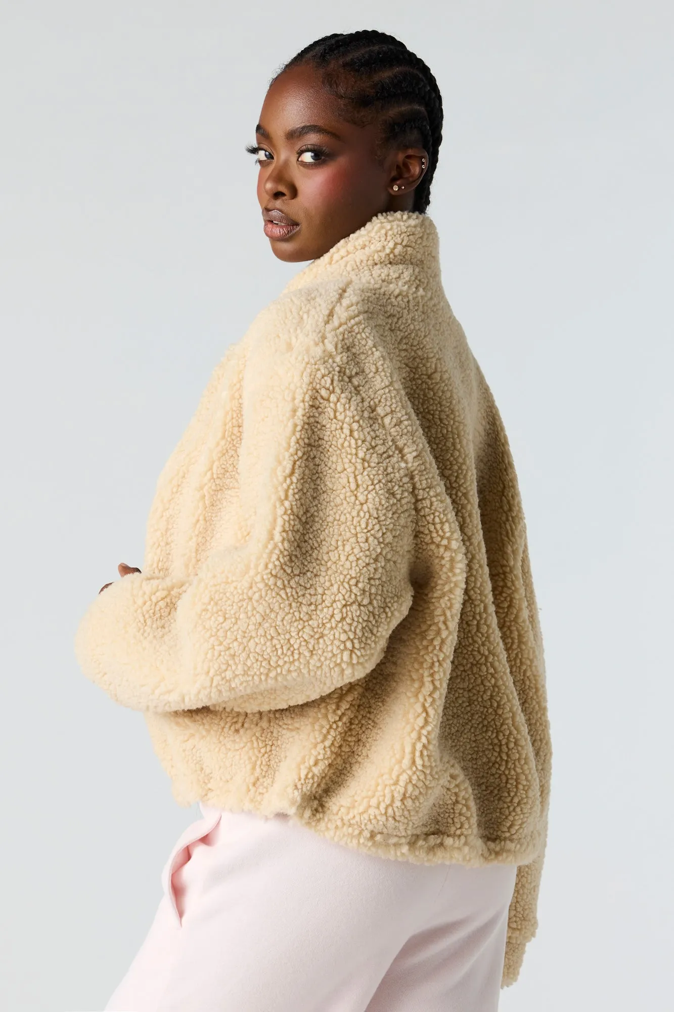 Sherpa Zip-Up Jacket sold by Urban Planet product image thumbnail 5