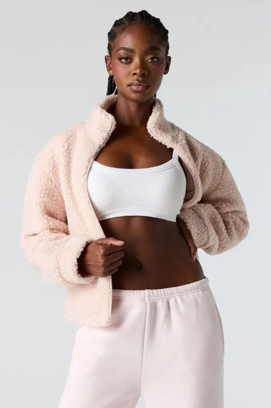 Sherpa Zip-Up Jacket sold by Urban Planet