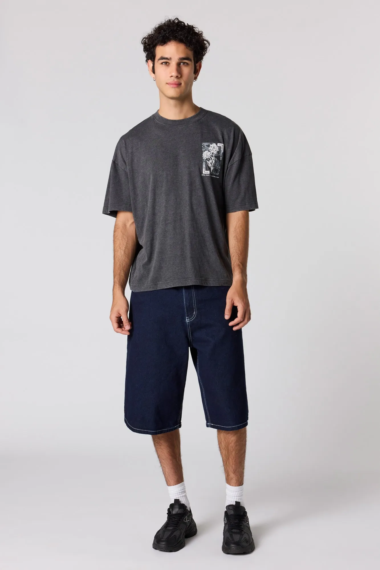 Rose HD Print T-Shirt sold by Urban Planet product image thumbnail 3