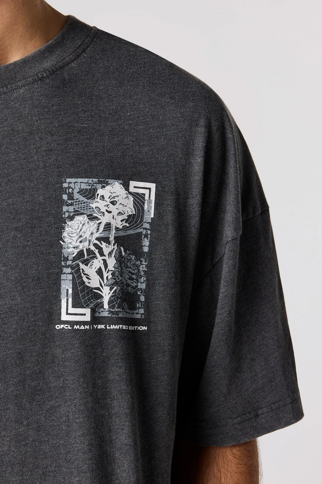 Rose HD Print T-Shirt sold by Urban Planet product image thumbnail 4