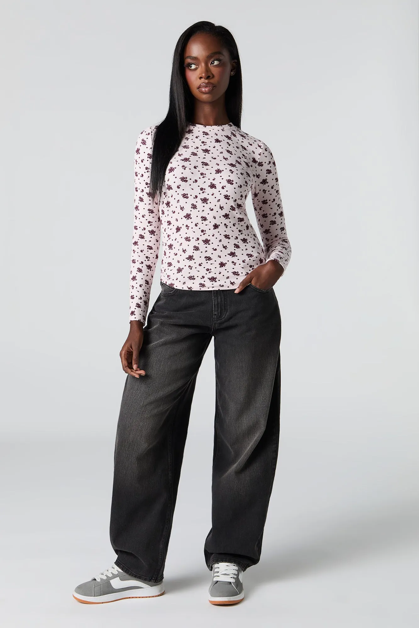 Ribbed Long Sleeve Top sold by Urban Planet product image thumbnail 3