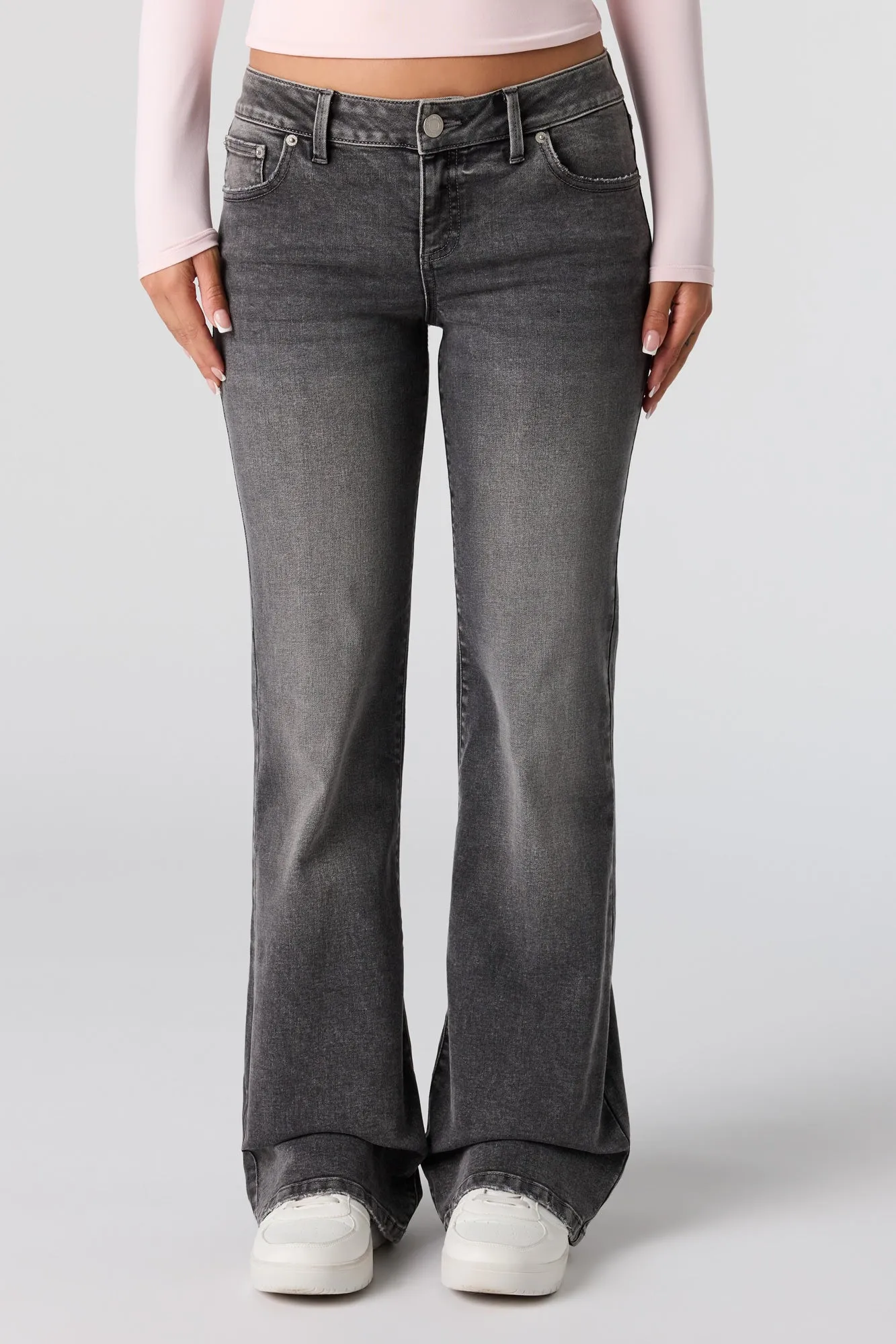 Low Rise Flare Grey Jean sold by Urban Planet product image thumbnail 2