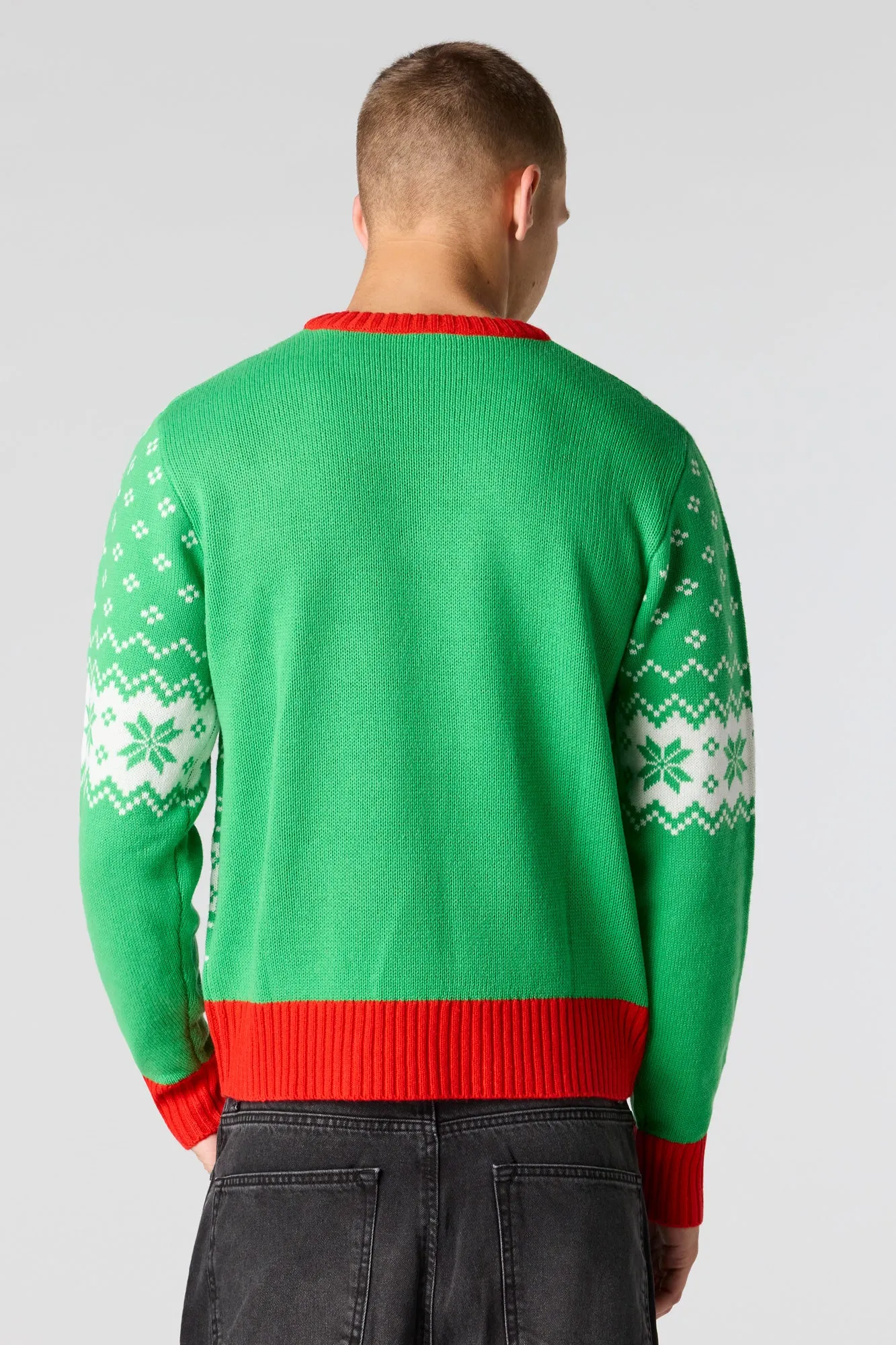 Peanuts Snoopy Jacquard Knit Christmas Sweater sold by Urban Planet product image thumbnail 2