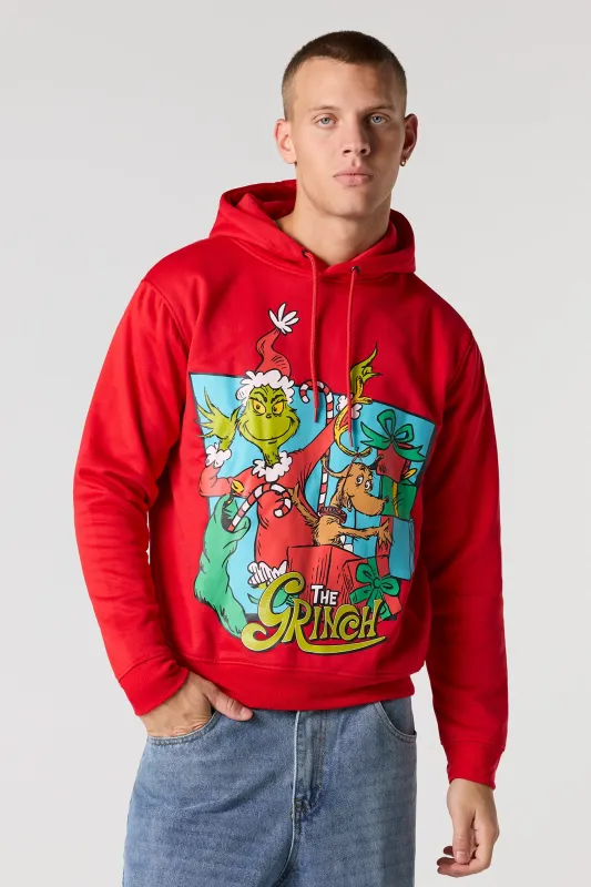 Grinch Graphic Christmas Fleece Hoodie sold by Urban Planet