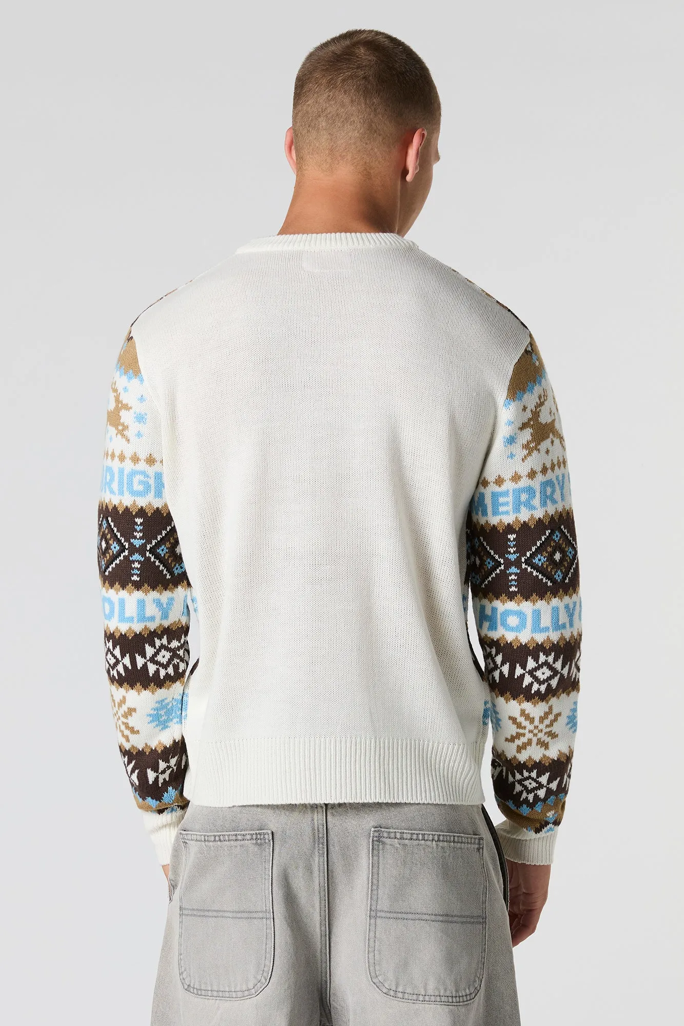 Reindeer Fair Isle Christmas Sweater sold by Urban Planet product image thumbnail 2