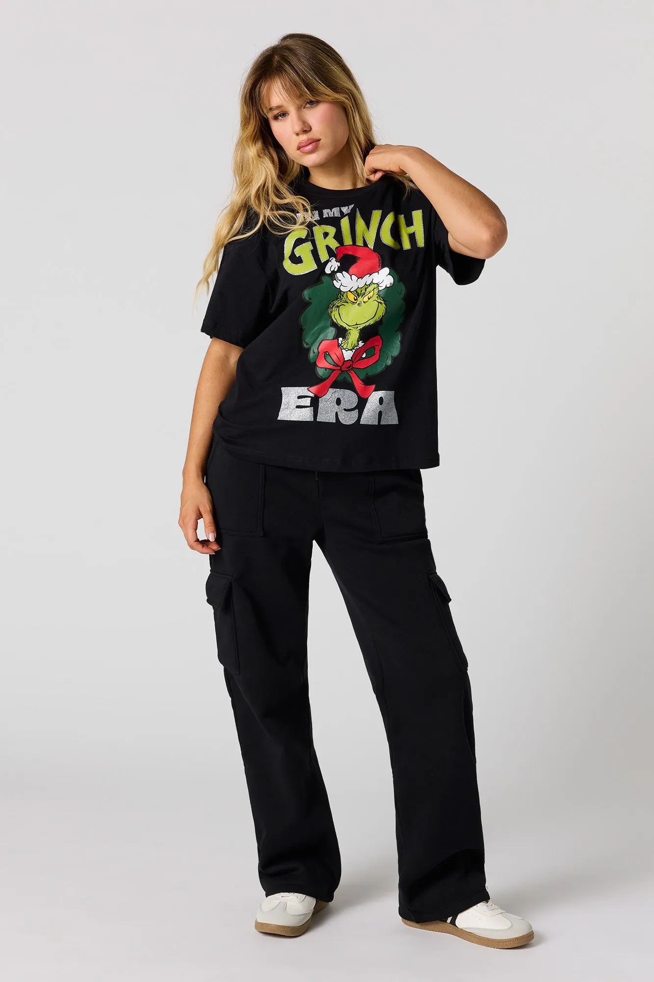 The Grinch Graphic Boyfriend T-Shirt sold by Urban Planet product image thumbnail 3