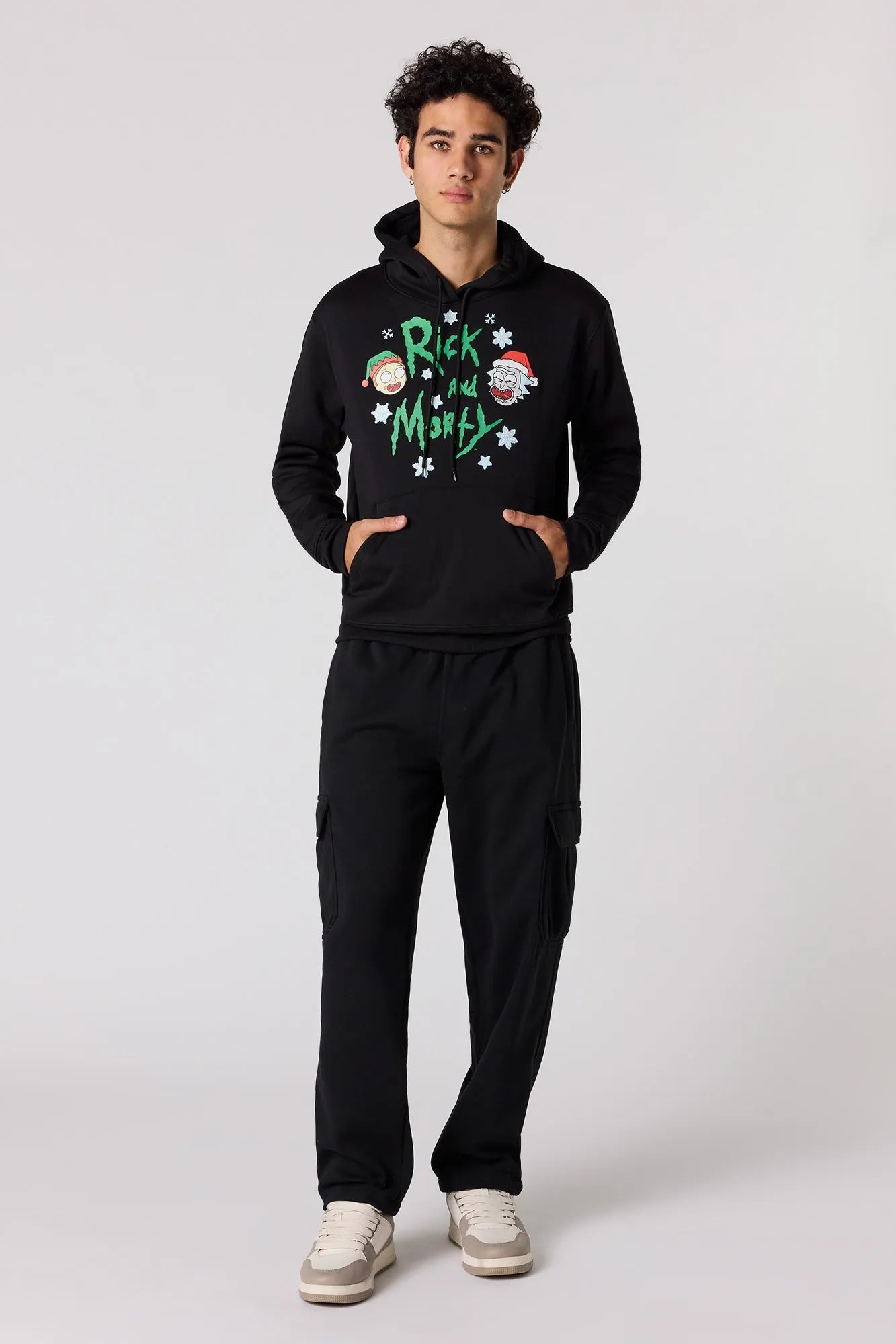 Christmas Rick & Morty Fleece Hoodie sold by Urban Planet product image thumbnail 3
