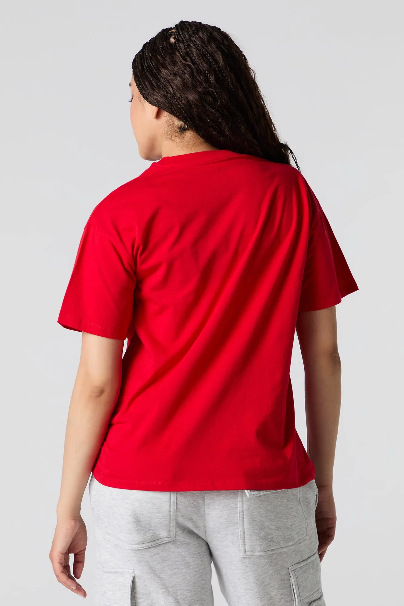 Merry Stitch-mas Graphic Boyfriend T-Shirt sold by Urban Planet product image thumbnail 2