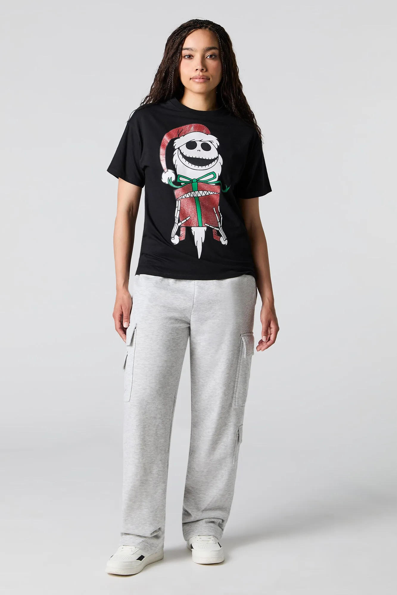 Jack Christmas Graphic Boyfriend T-Shirt sold by Urban Planet product image thumbnail 3