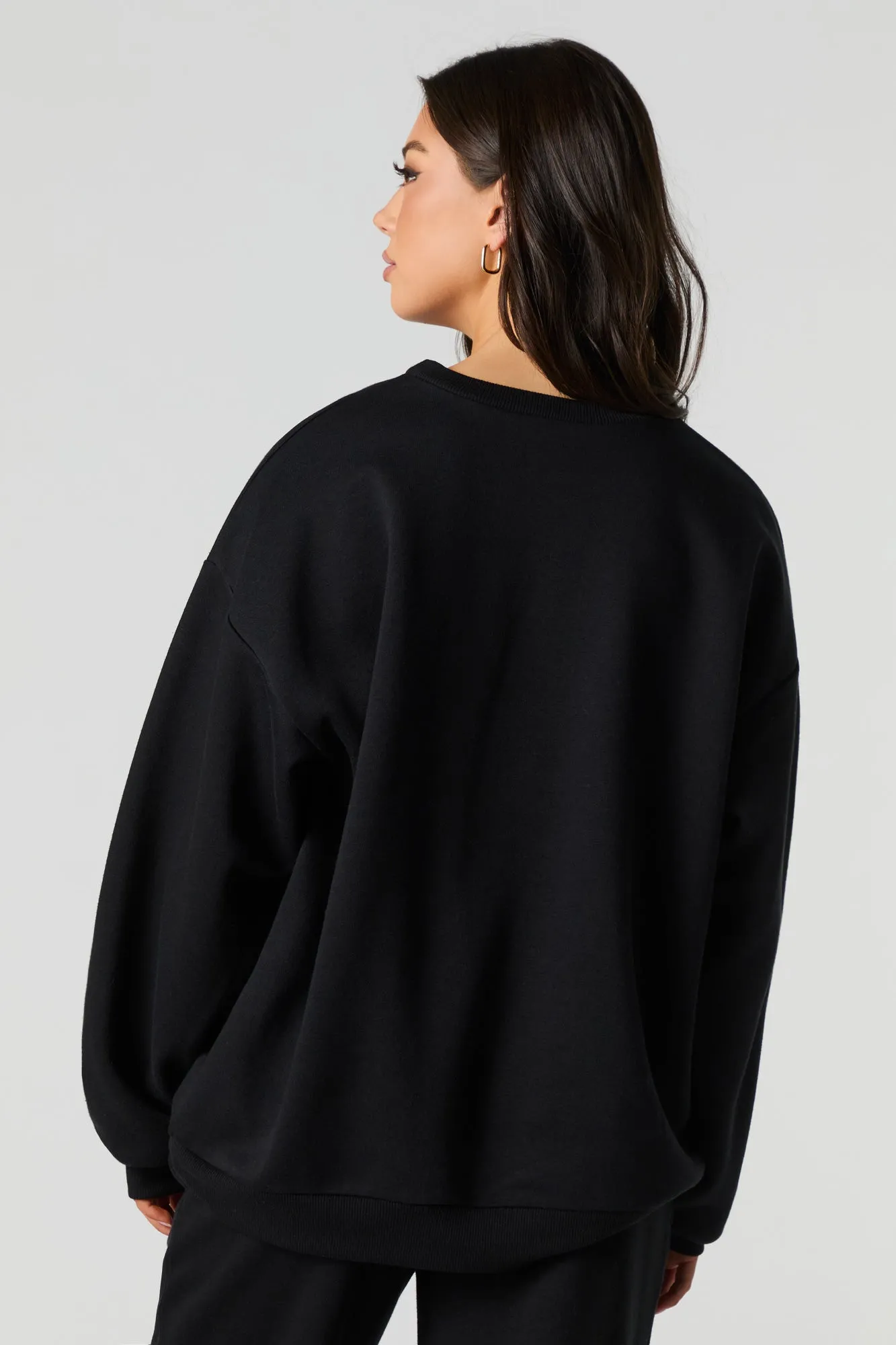 Christmas Wine Graphic Fleece Sweatshirt sold by Urban Planet product image thumbnail 2