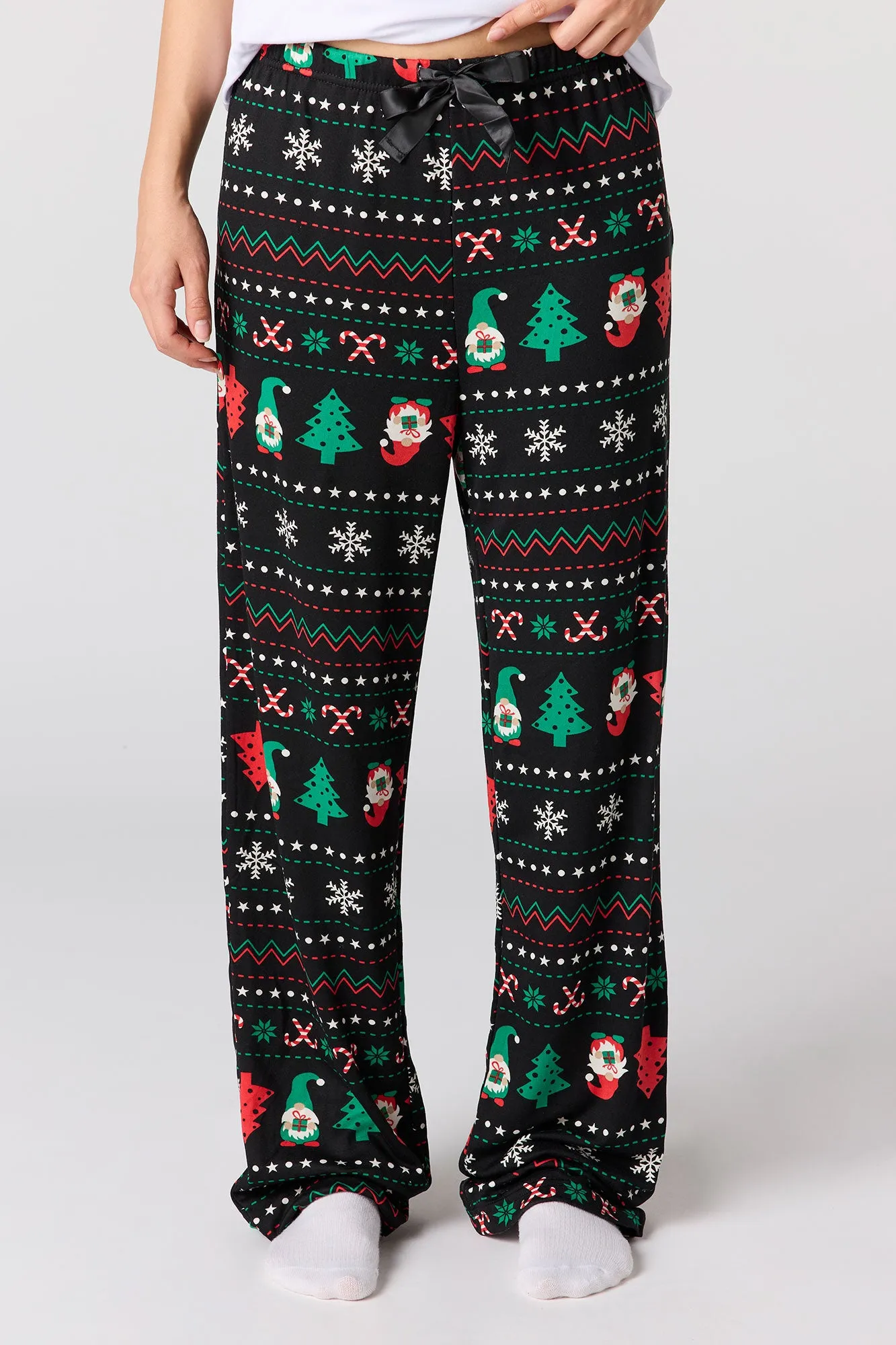 Womens Fammy Jammies Gnome for the Holidays Pajama Set sold by Urban Planet product image thumbnail 3