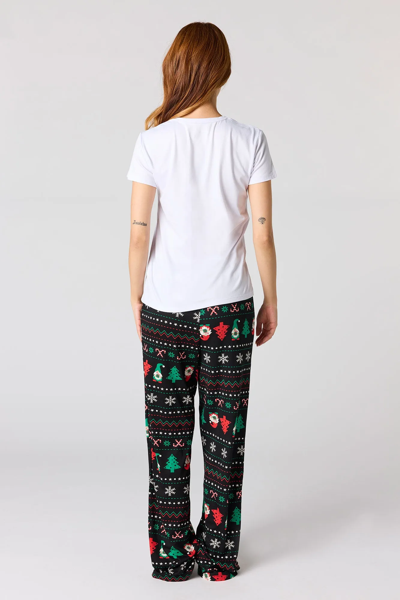 Womens Fammy Jammies Gnome for the Holidays Pajama Set sold by Urban Planet product image thumbnail 5