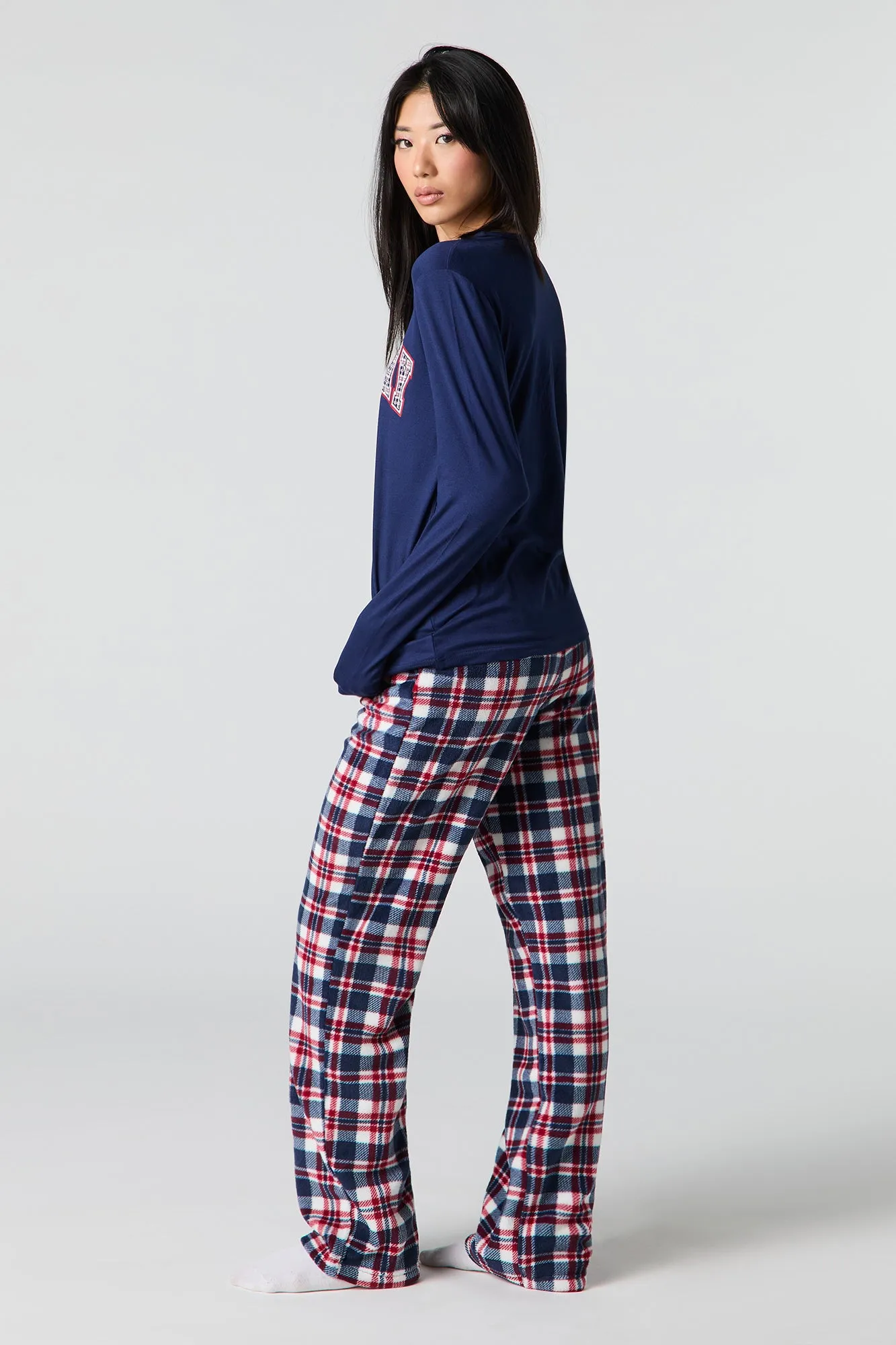 Womens Fammy Jammies Holiday Cheer Pajama Set sold by Urban Planet product image thumbnail 4