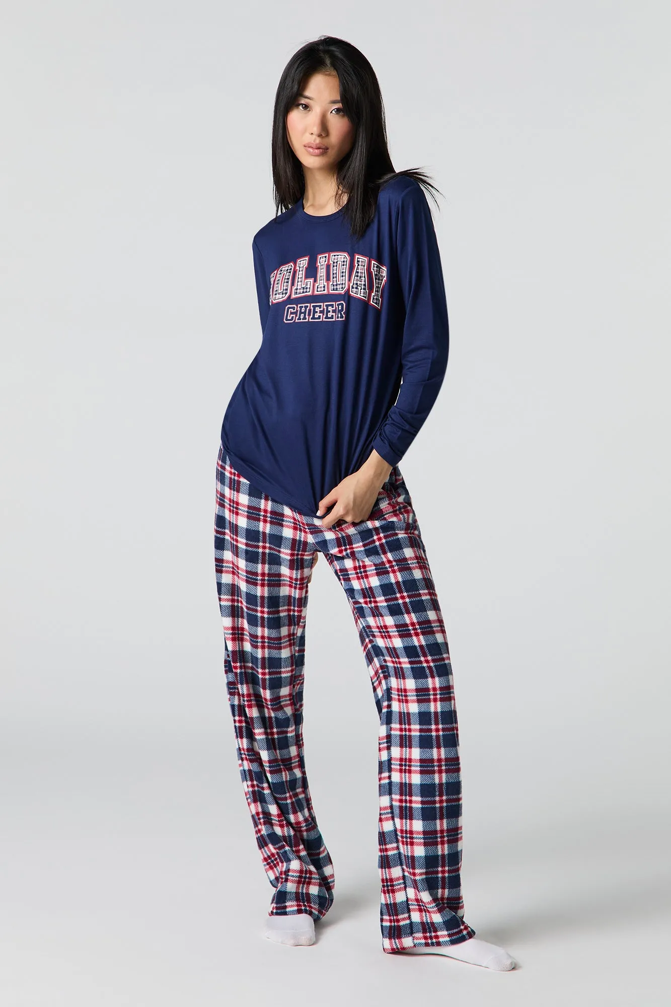Womens Fammy Jammies Holiday Cheer Pajama Set sold by Urban Planet product image thumbnail 3