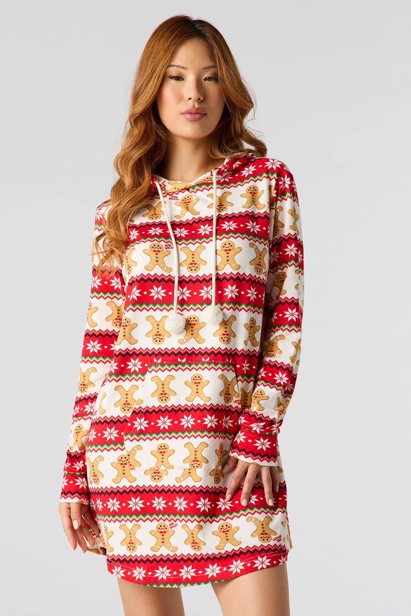 Womens Fammy Jammies Oh Snap! Pajama Dress sold by Urban Planet product image thumbnail 2
