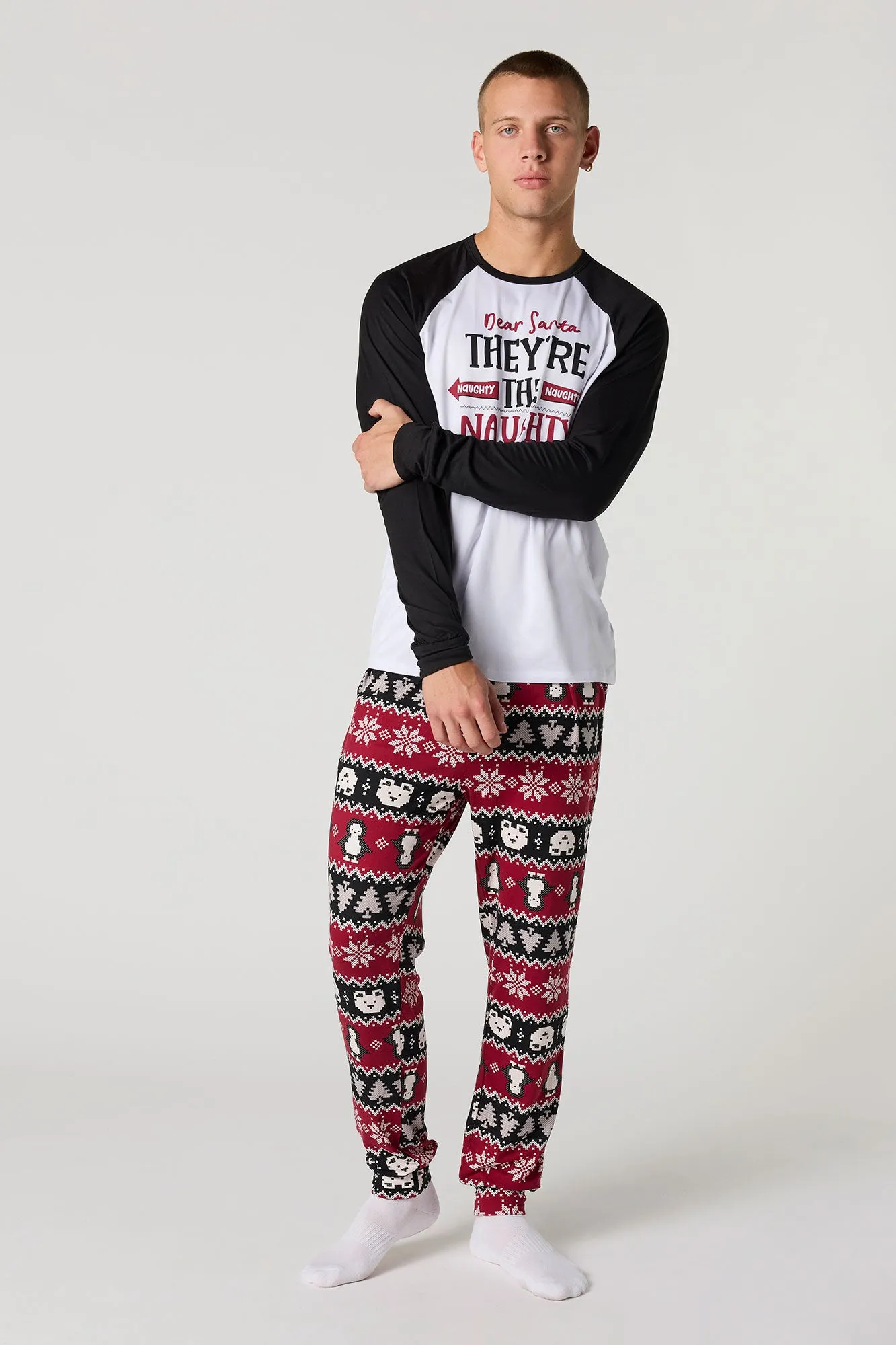 Mens Fammy Jammies Naughty List Pajama Set sold by Urban Planet product image thumbnail 4