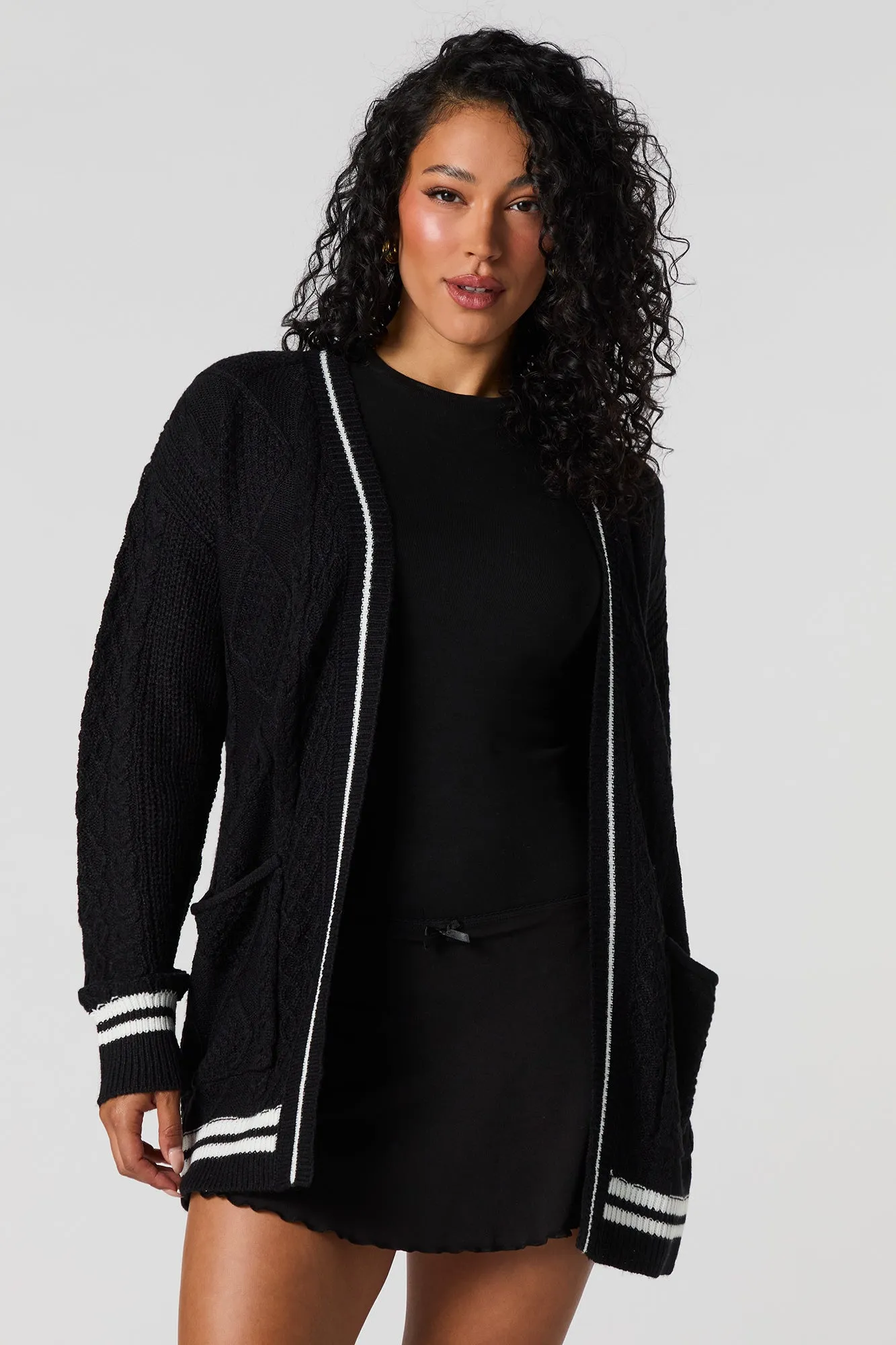 Cable Knit Cardigan sold by Urban Planet