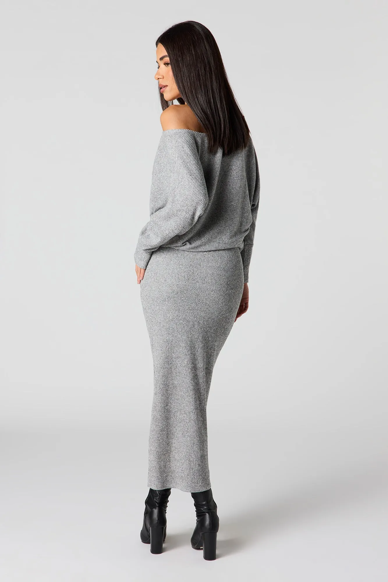 Ribbed Knit Midi Skirt sold by Urban Planet product image thumbnail 2