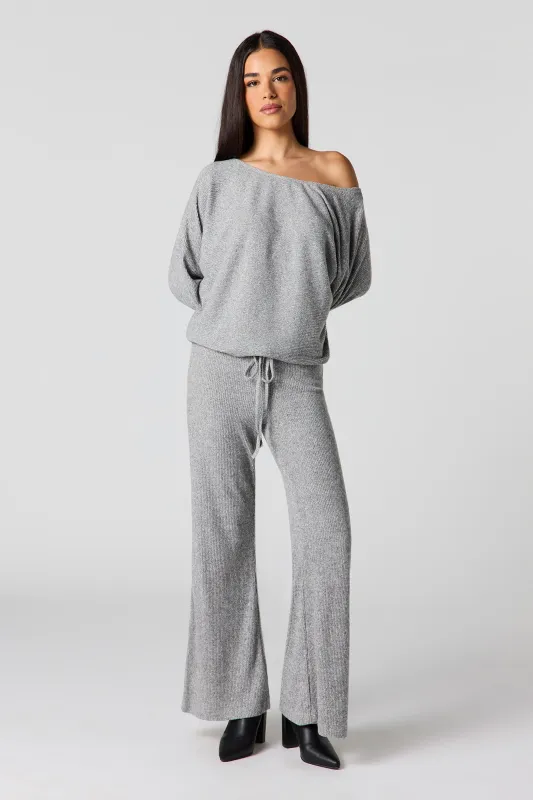Ribbed Knit Flare Pant sold by Urban Planet