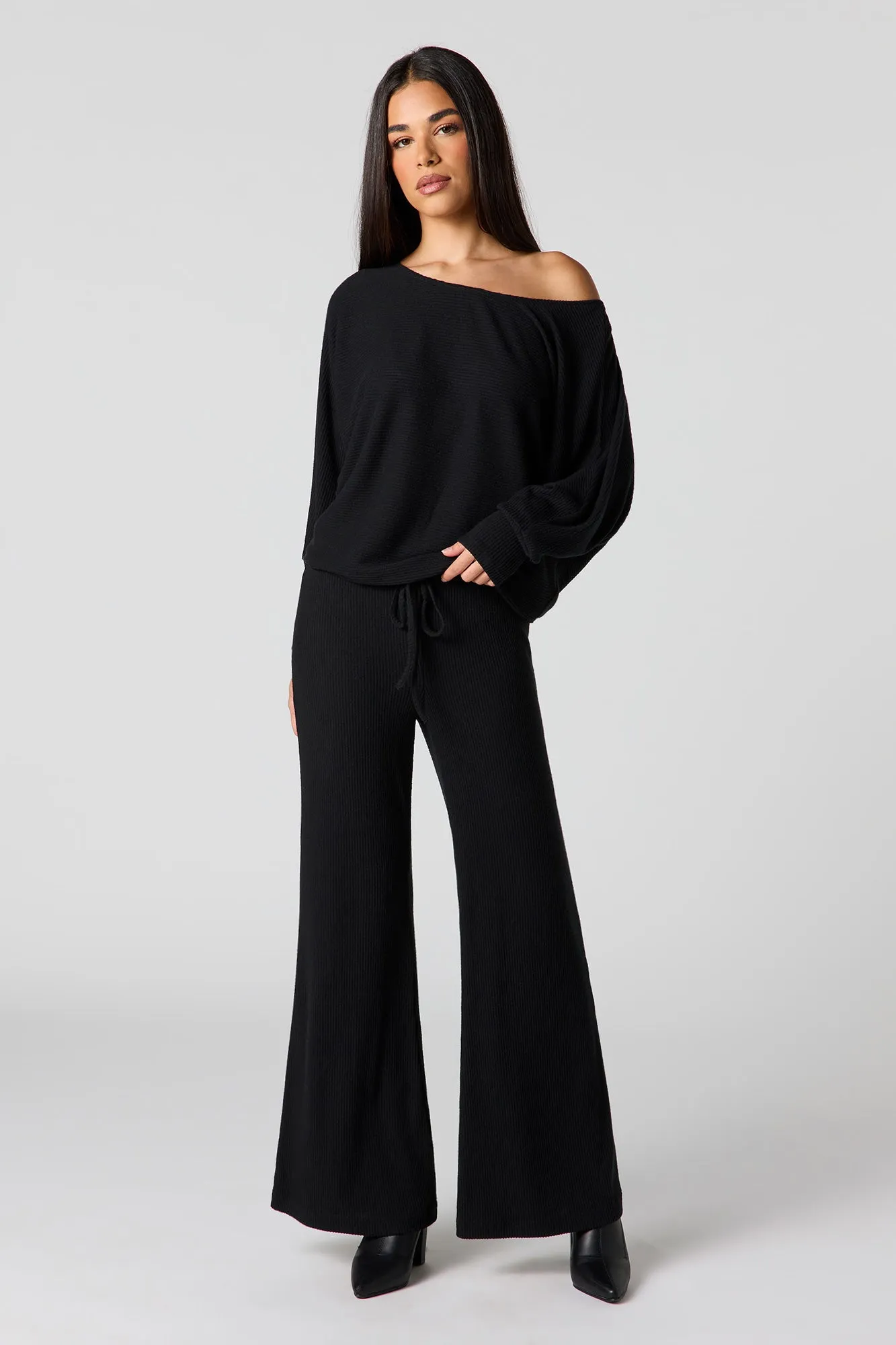Ribbed Knit Flare Pant sold by Urban Planet product image thumbnail 4