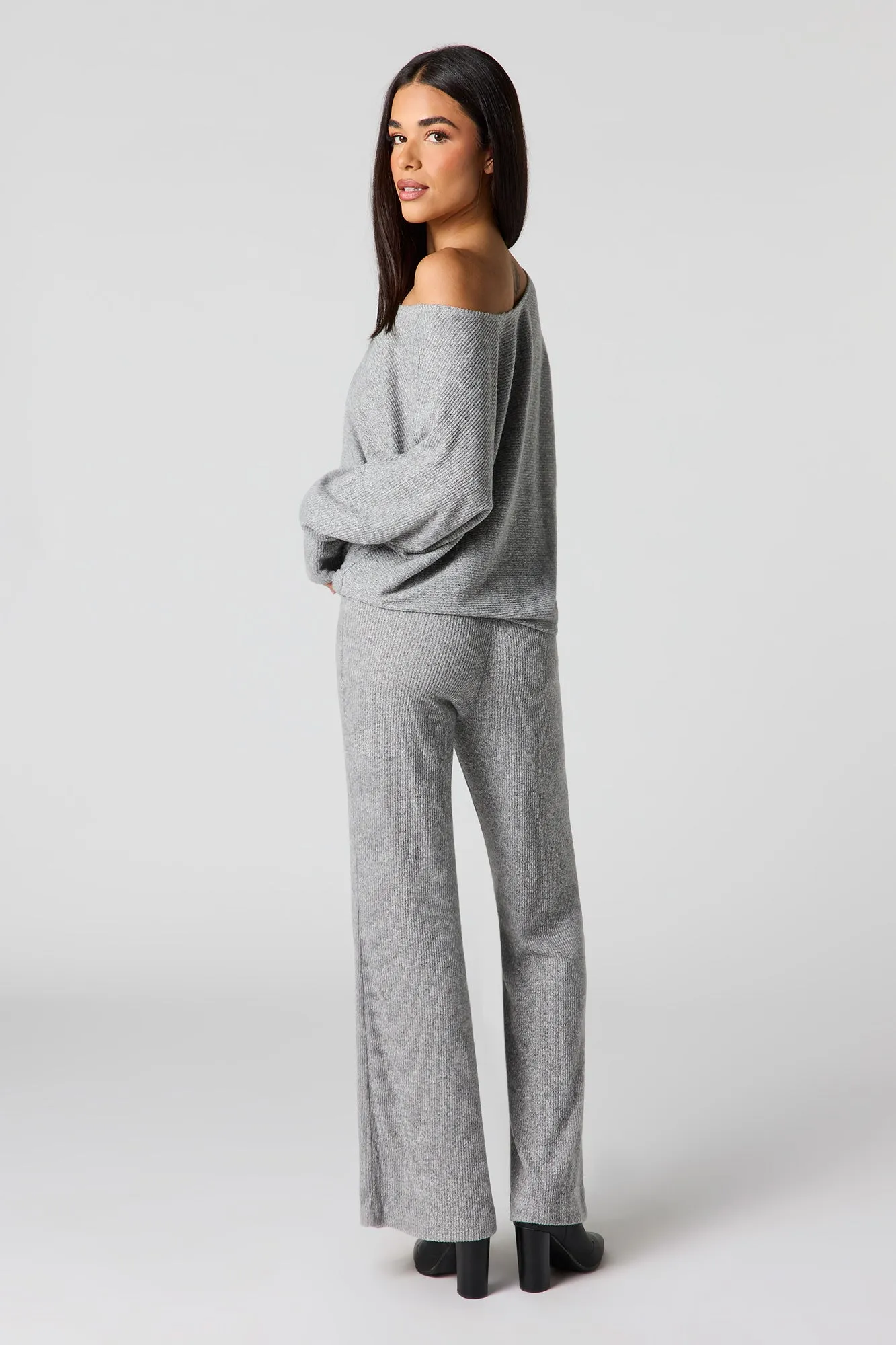 Ribbed Knit Flare Pant sold by Urban Planet product image thumbnail 3