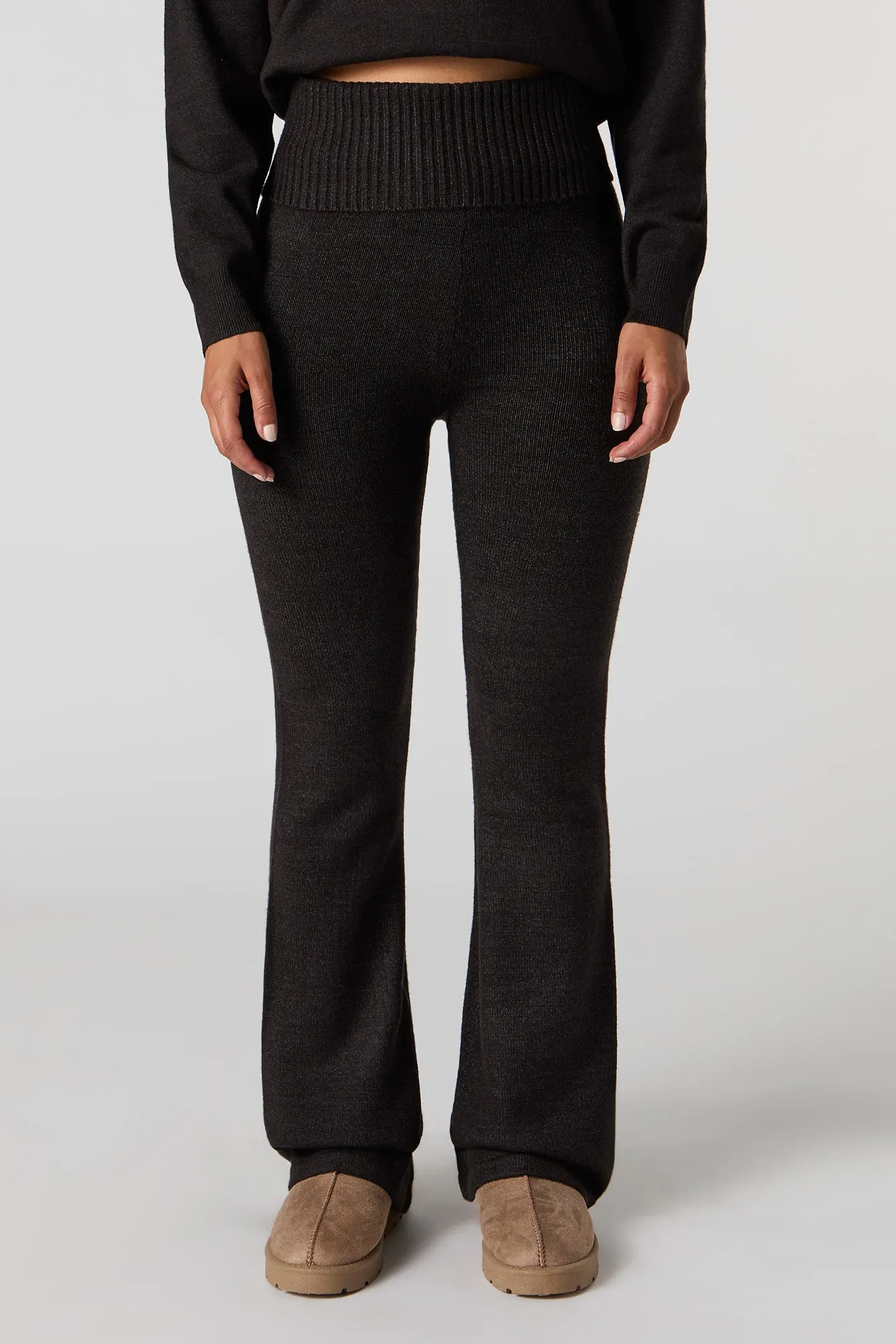 Knit Fold Over Waist Wide Leg Pant sold by Urban Planet product image thumbnail 5