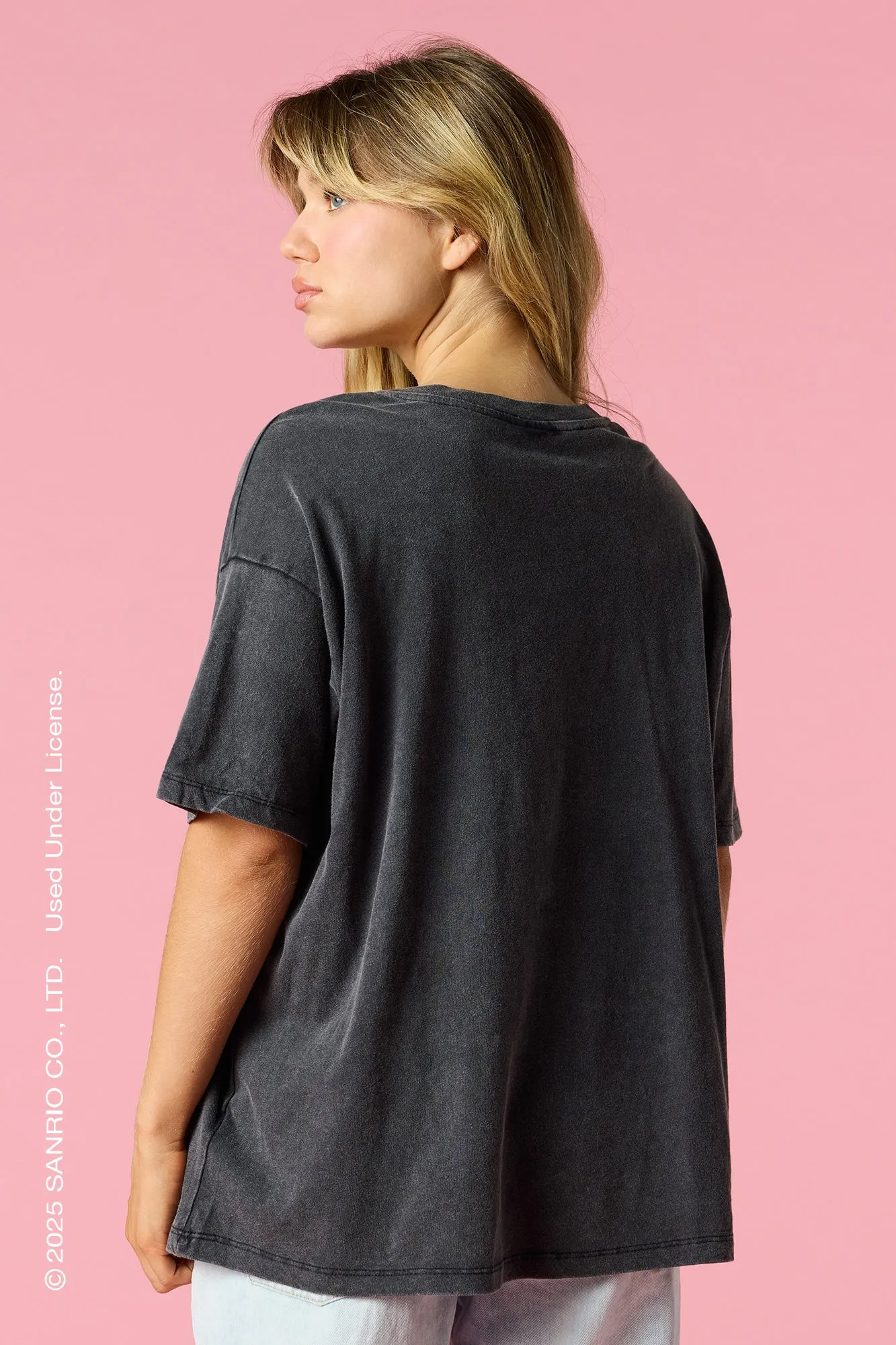 Hello Kitty® Graphic Washed Boyfriend T-Shirt sold by Urban Planet product image thumbnail 2