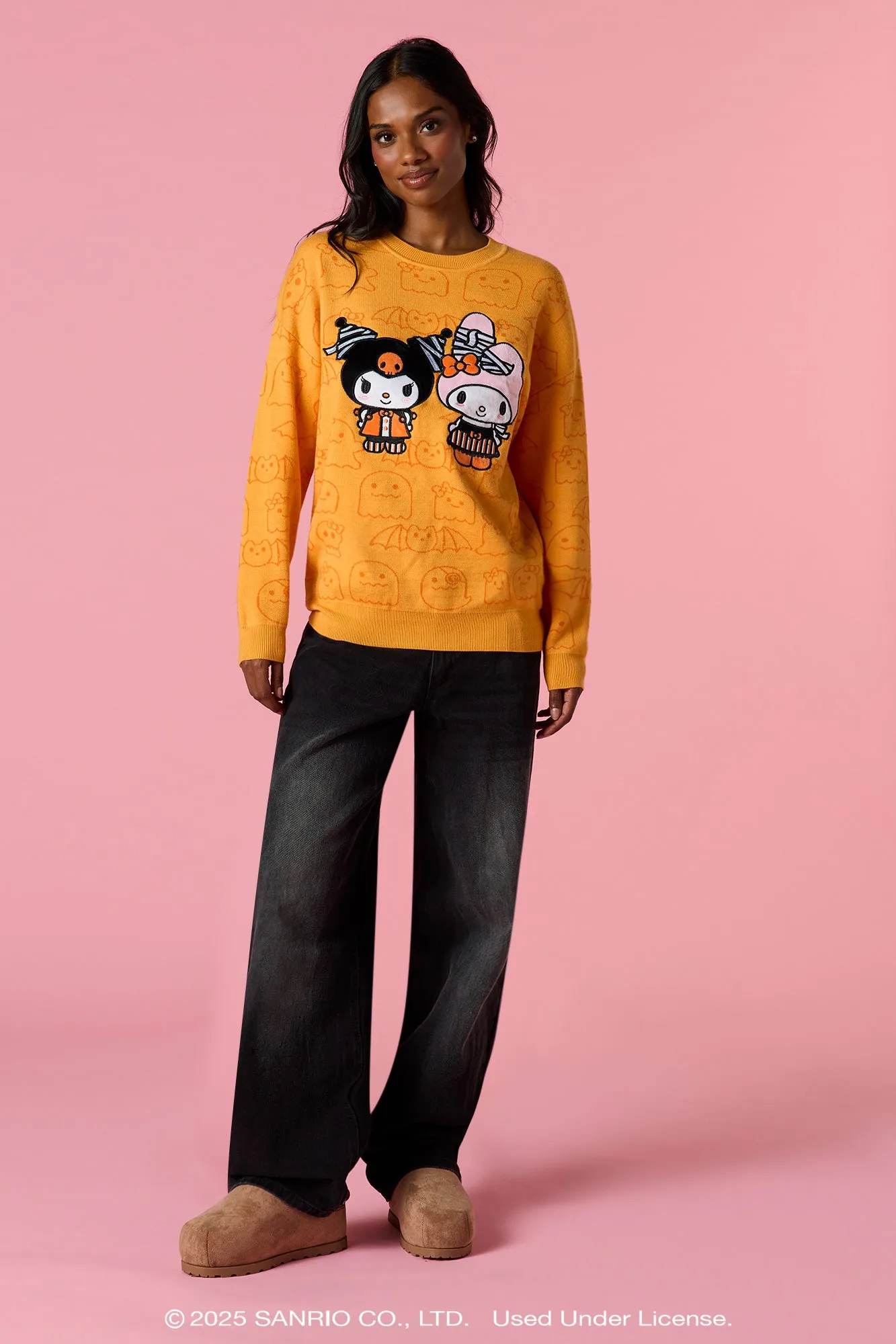 Kuromi™ & My Melody™ Halloween Oversized Sweater sold by Urban Planet product image thumbnail 3