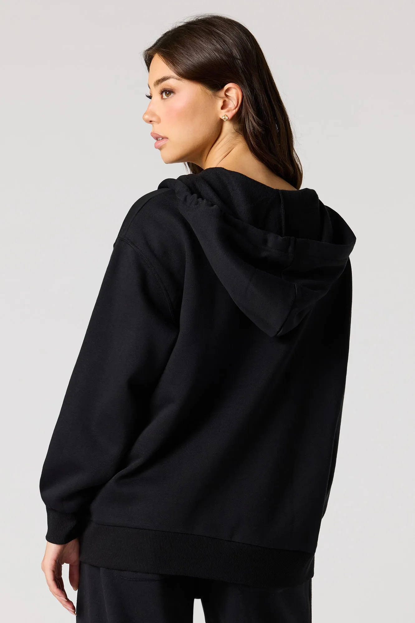 Fleece Zip-Up Hoodie sold by Urban Planet product image thumbnail 2