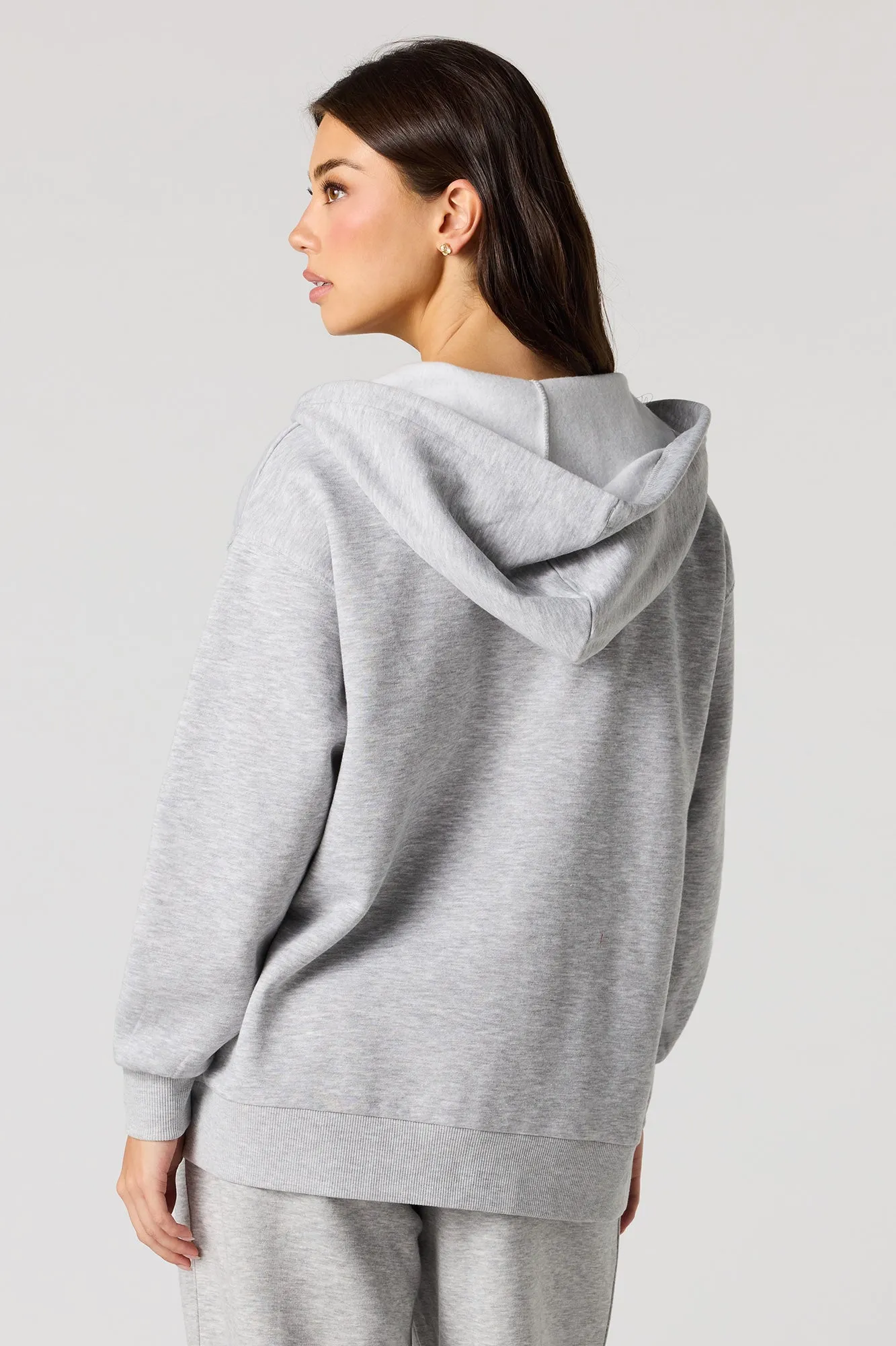 Fleece Zip-Up Hoodie sold by Urban Planet product image thumbnail 5