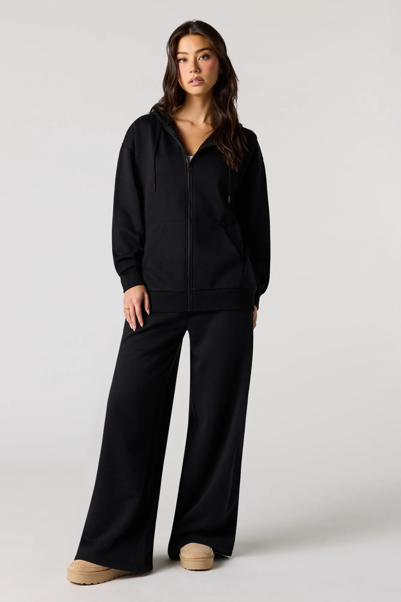 Fleece Zip-Up Hoodie sold by Urban Planet product image thumbnail 3