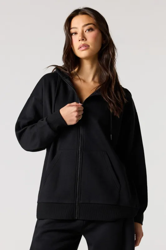 Fleece Zip-Up Hoodie sold by Urban Planet