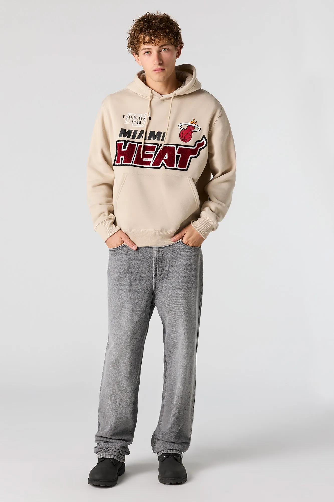 Miami Heat Chenille Embroidered Hoodie sold by Urban Planet product image thumbnail 3