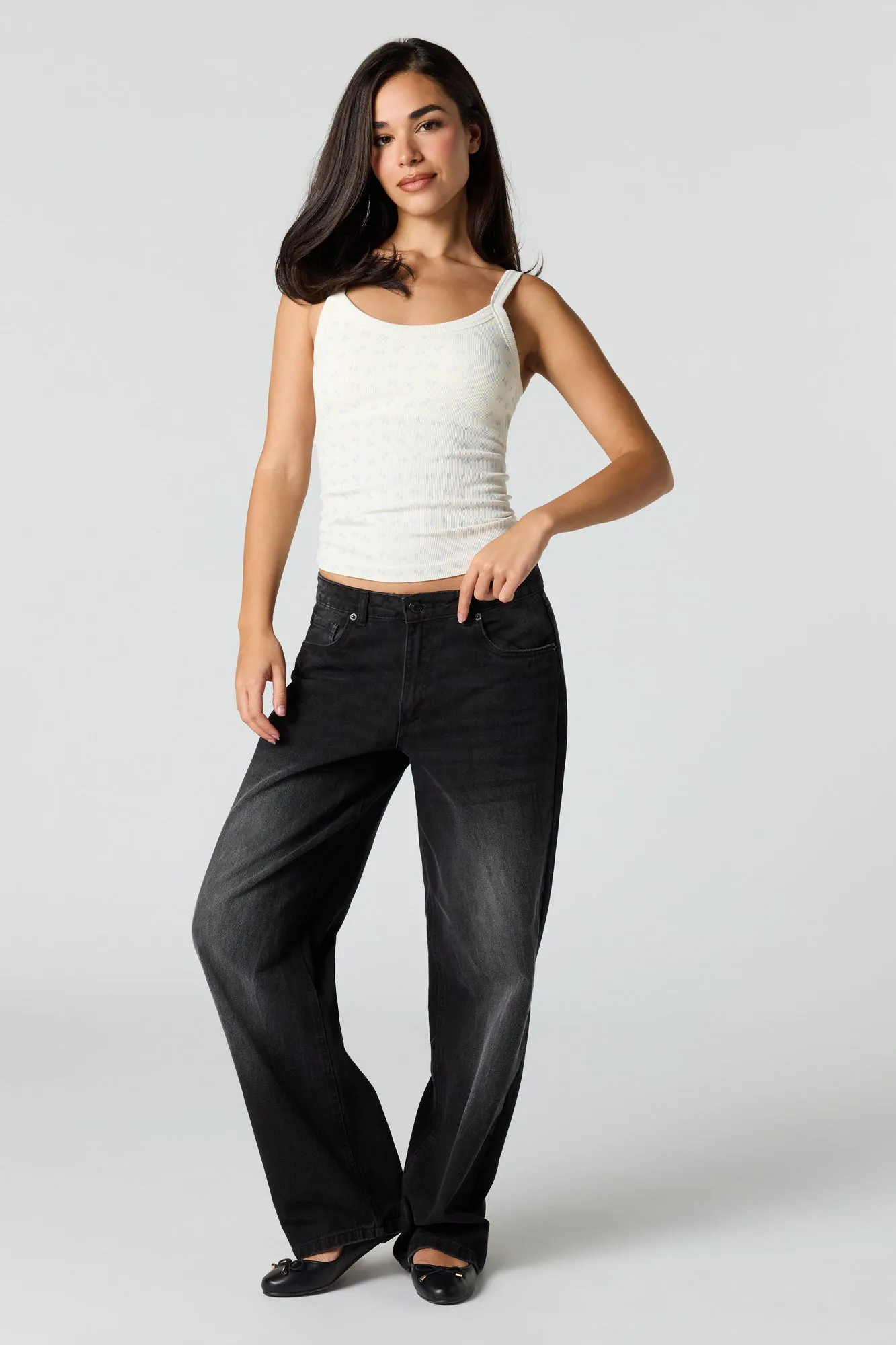 Seamless Ribbed Built-In Bra Tank sold by Urban Planet product image thumbnail 3