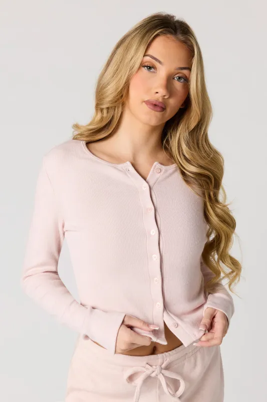 Ribbed Button-Up Cardigan sold by Urban Planet