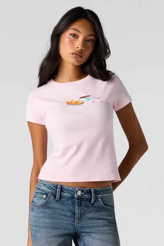 Graphic Ribbed T-Shirt sold by Urban Planet