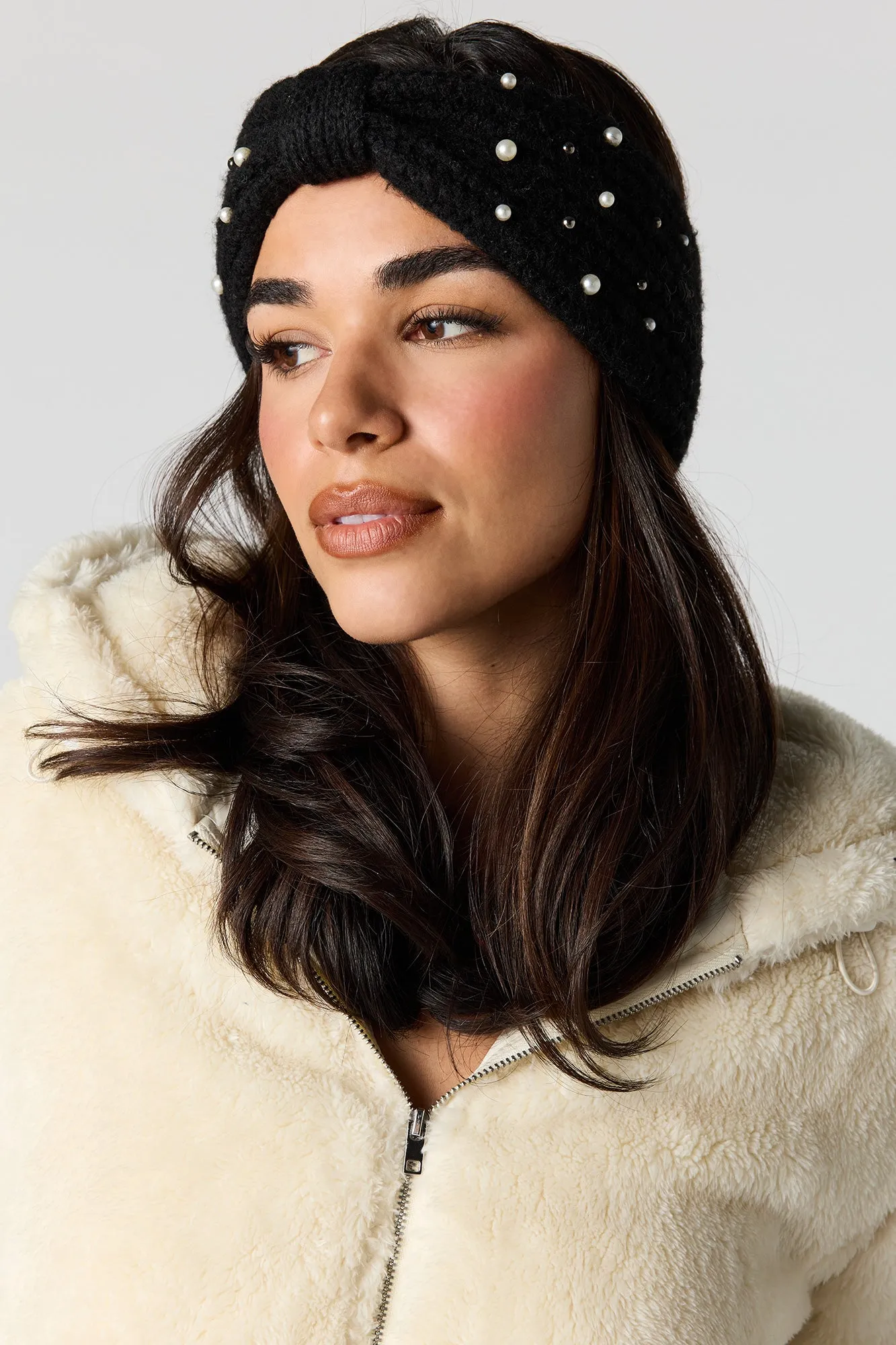 Pearl & Sequin Knit Headband sold by Urban Planet product image thumbnail 2