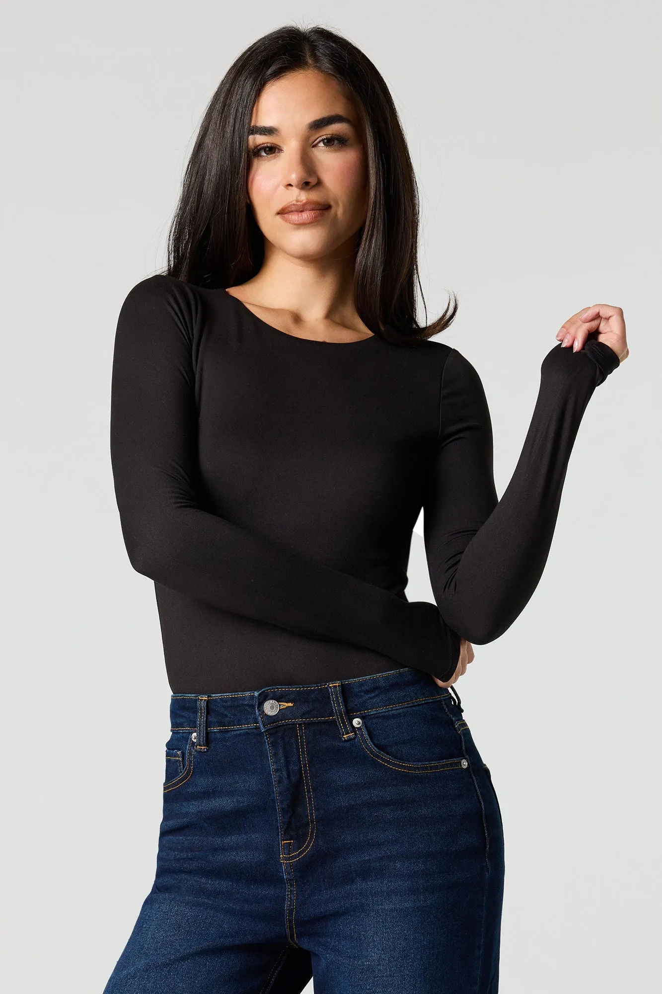 Soft Long Sleeve Bodysuit sold by Urban Planet product image thumbnail 5