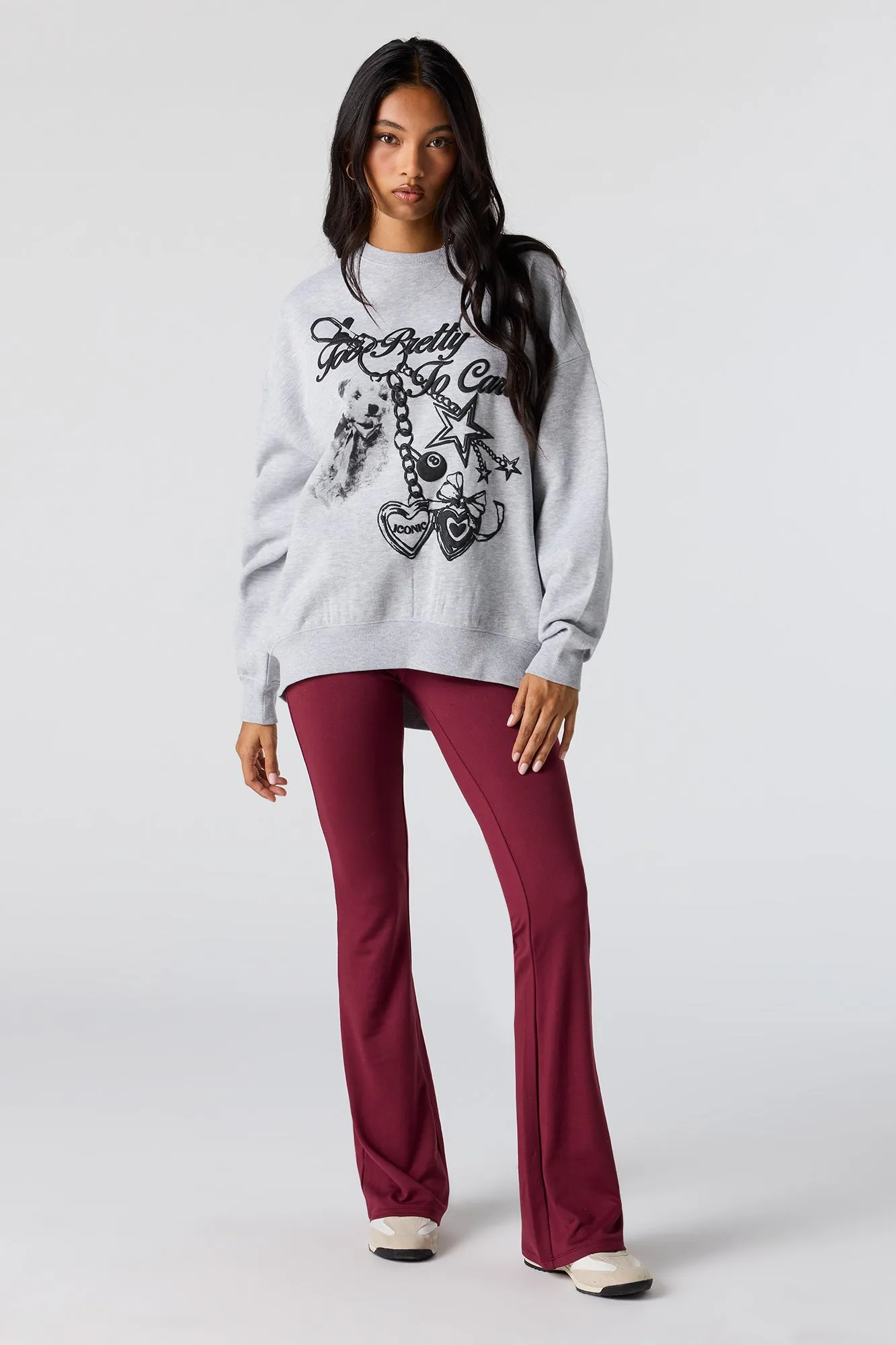 Puff Print Fleece Oversized Sweatshirt sold by Urban Planet product image thumbnail 3