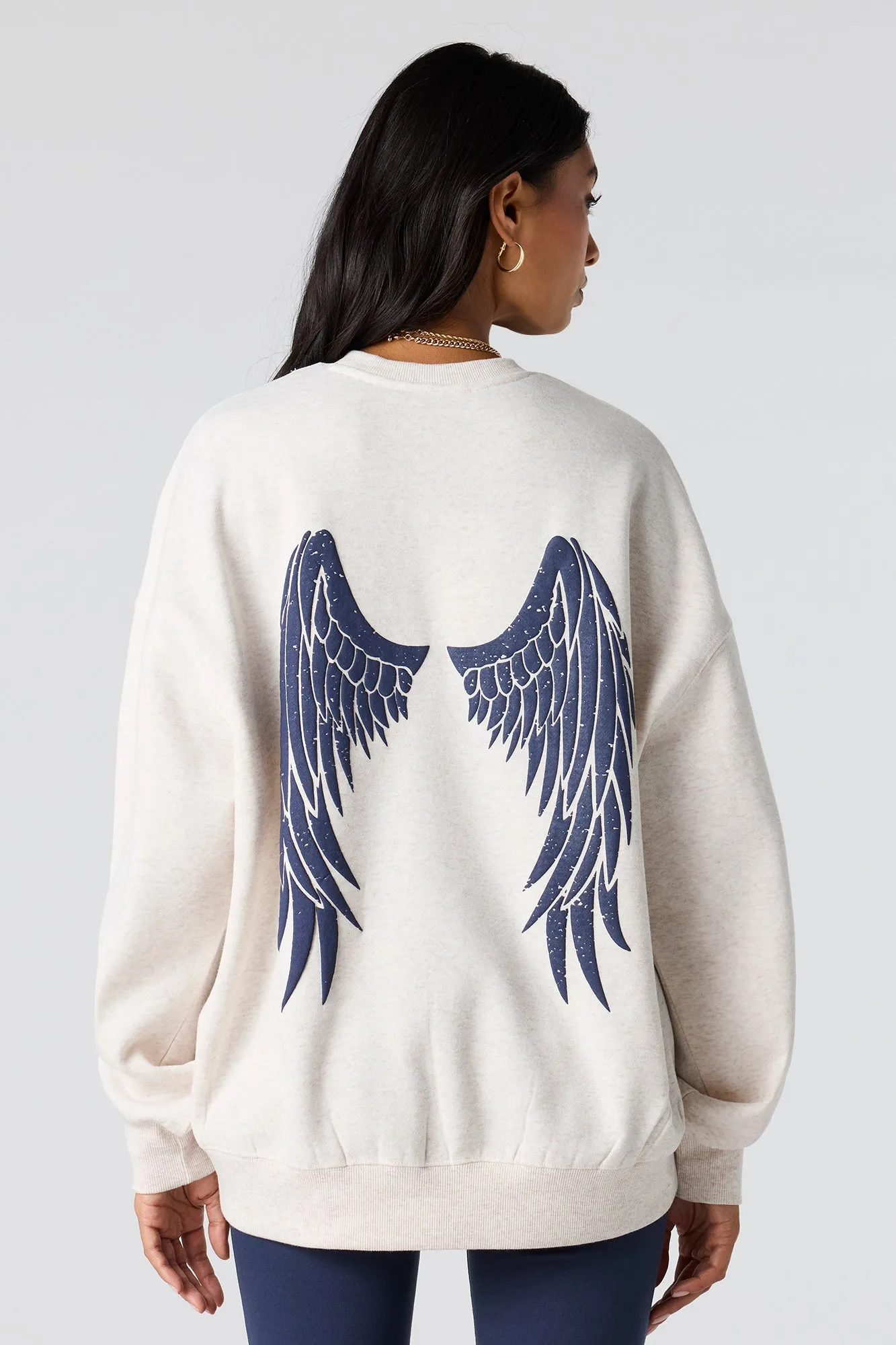 Puff Print Fleece Oversized Sweatshirt sold by Urban Planet product image thumbnail 4
