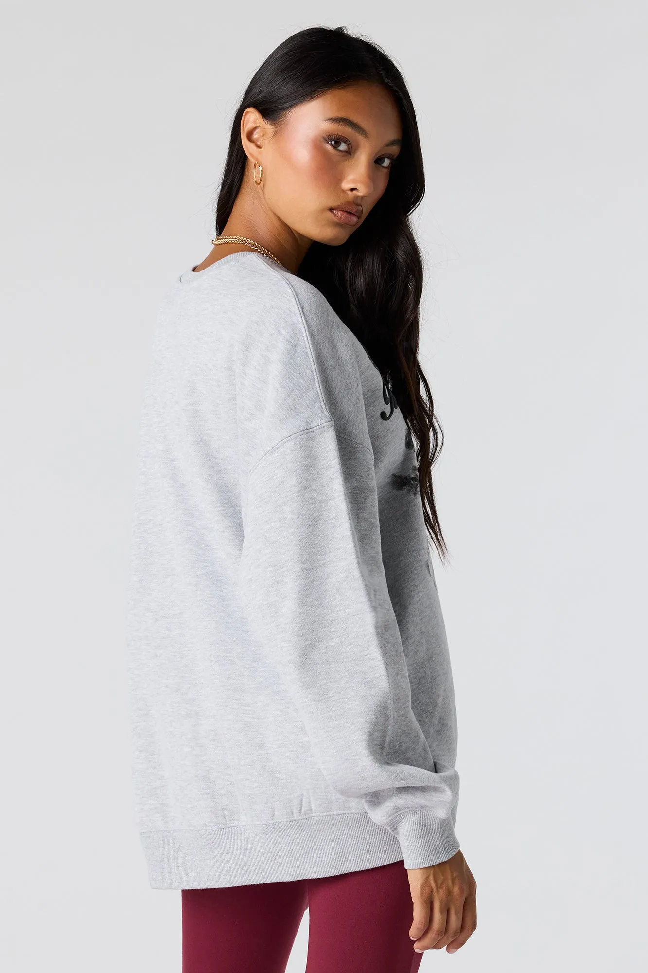 Puff Print Fleece Oversized Sweatshirt sold by Urban Planet product image thumbnail 2