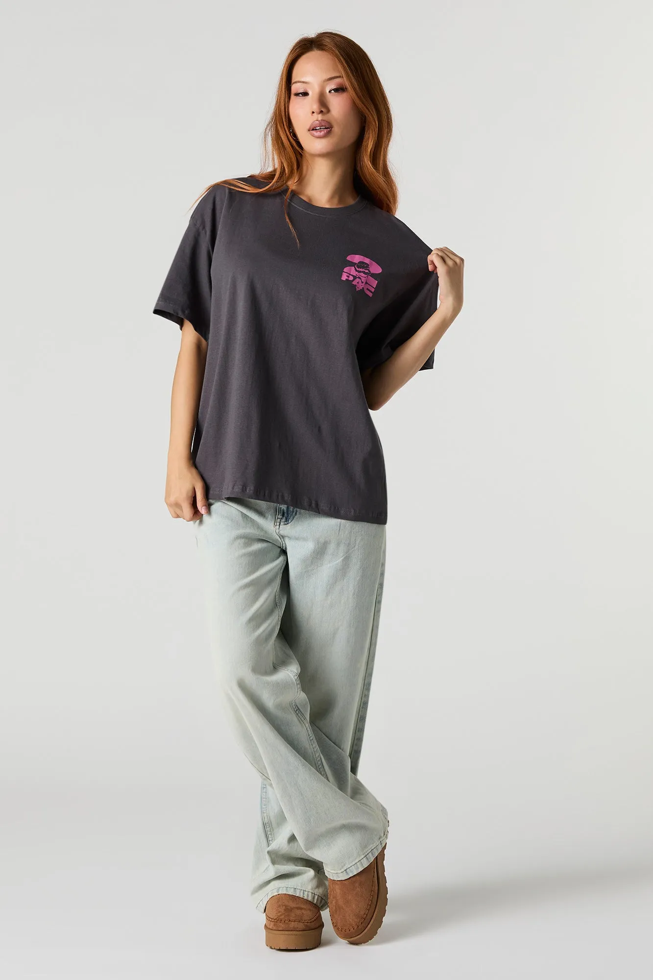Tupac Graphic Boyfriend T-Shirt sold by Urban Planet product image thumbnail 3