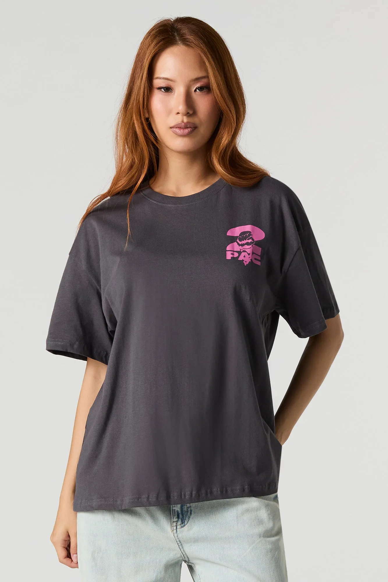 Tupac Graphic Boyfriend T-Shirt sold by Urban Planet product image thumbnail 2