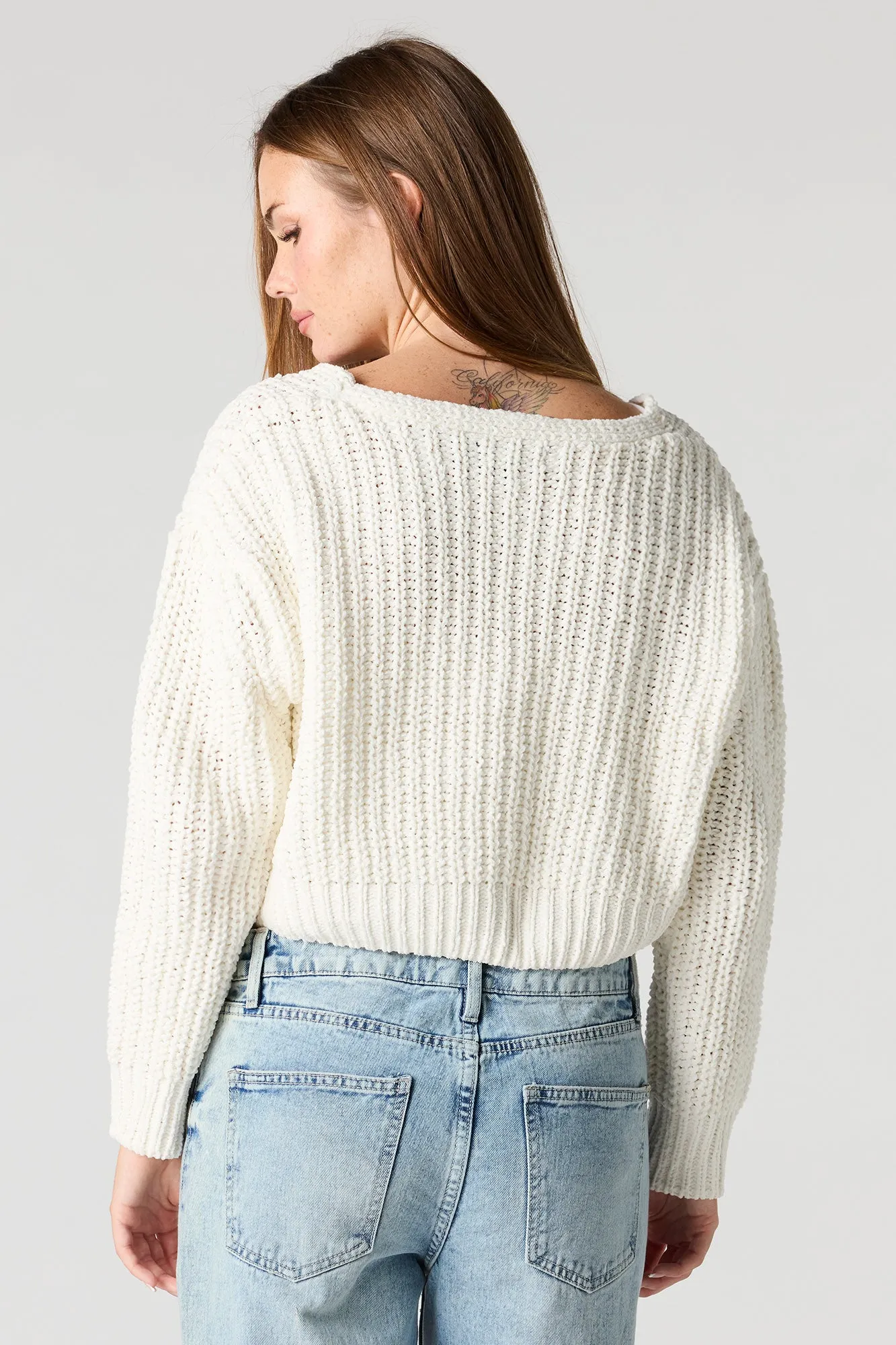 Sweater-Knit Button-Up Cardigan sold by Urban Planet product image thumbnail 2