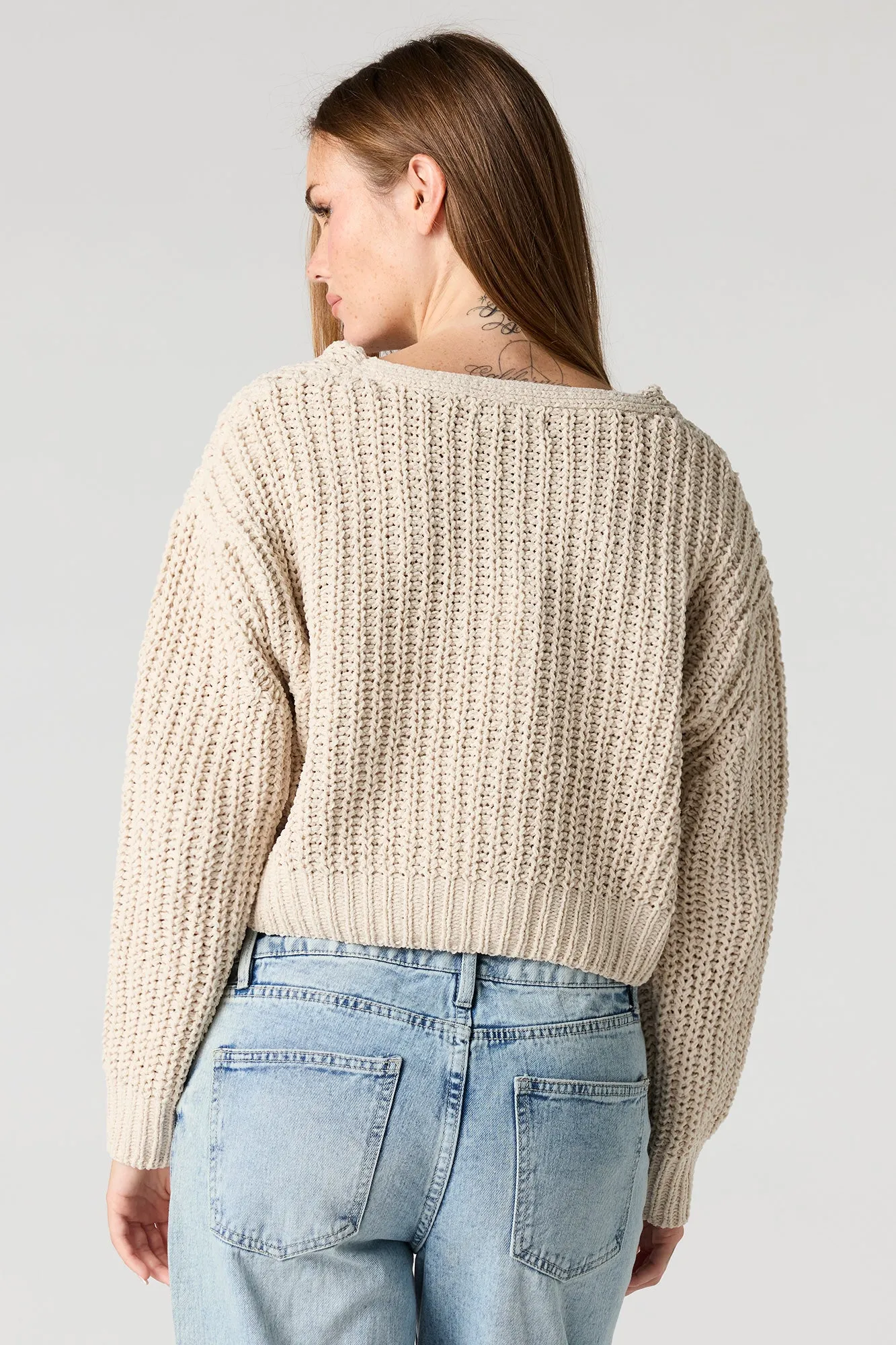 Sweater-Knit Button-Up Cardigan sold by Urban Planet product image thumbnail 5