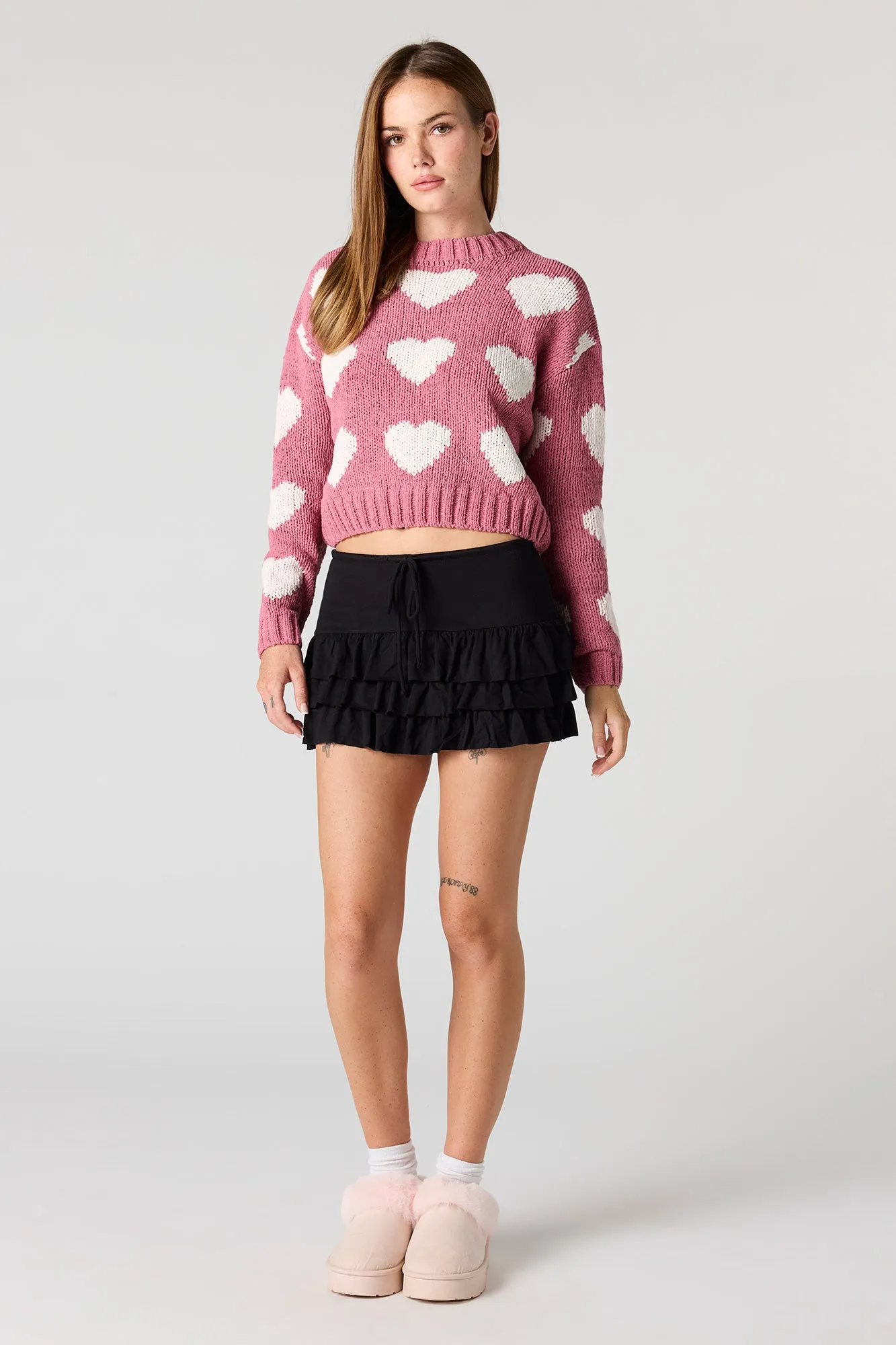 Heart Jacquard Knit Sweater sold by Urban Planet product image thumbnail 3