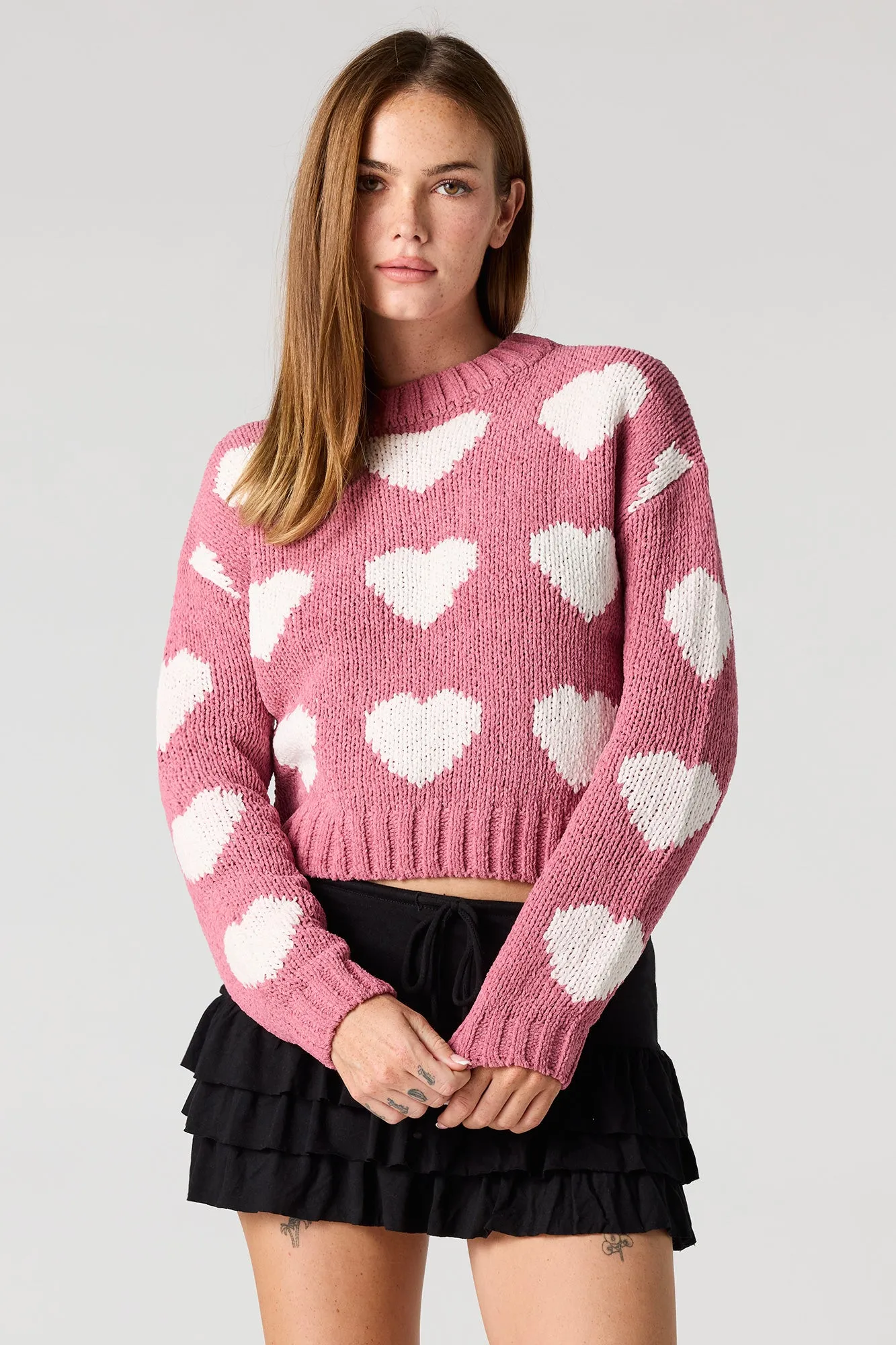 Heart Jacquard Knit Sweater sold by Urban Planet