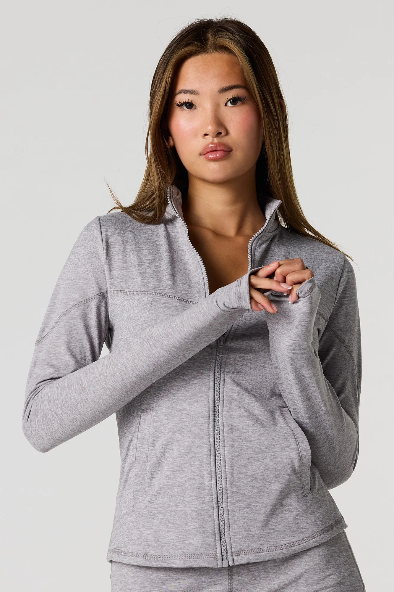 Active Smooth Zip-Up Jacket sold by Urban Planet