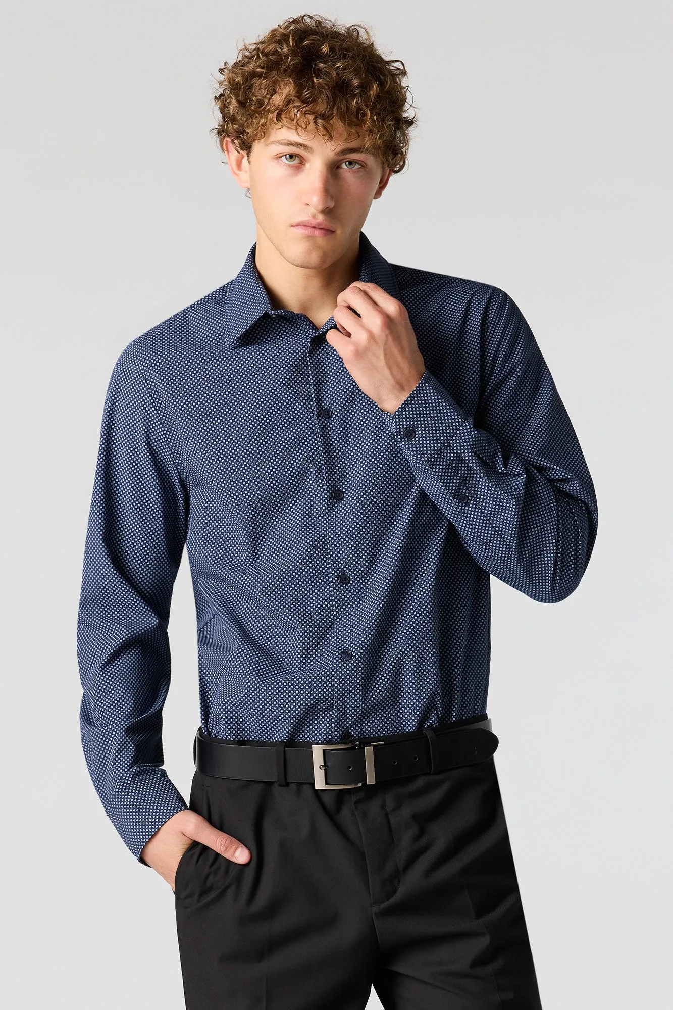 Collared Slim Fit Dress Shirt sold by Urban Planet